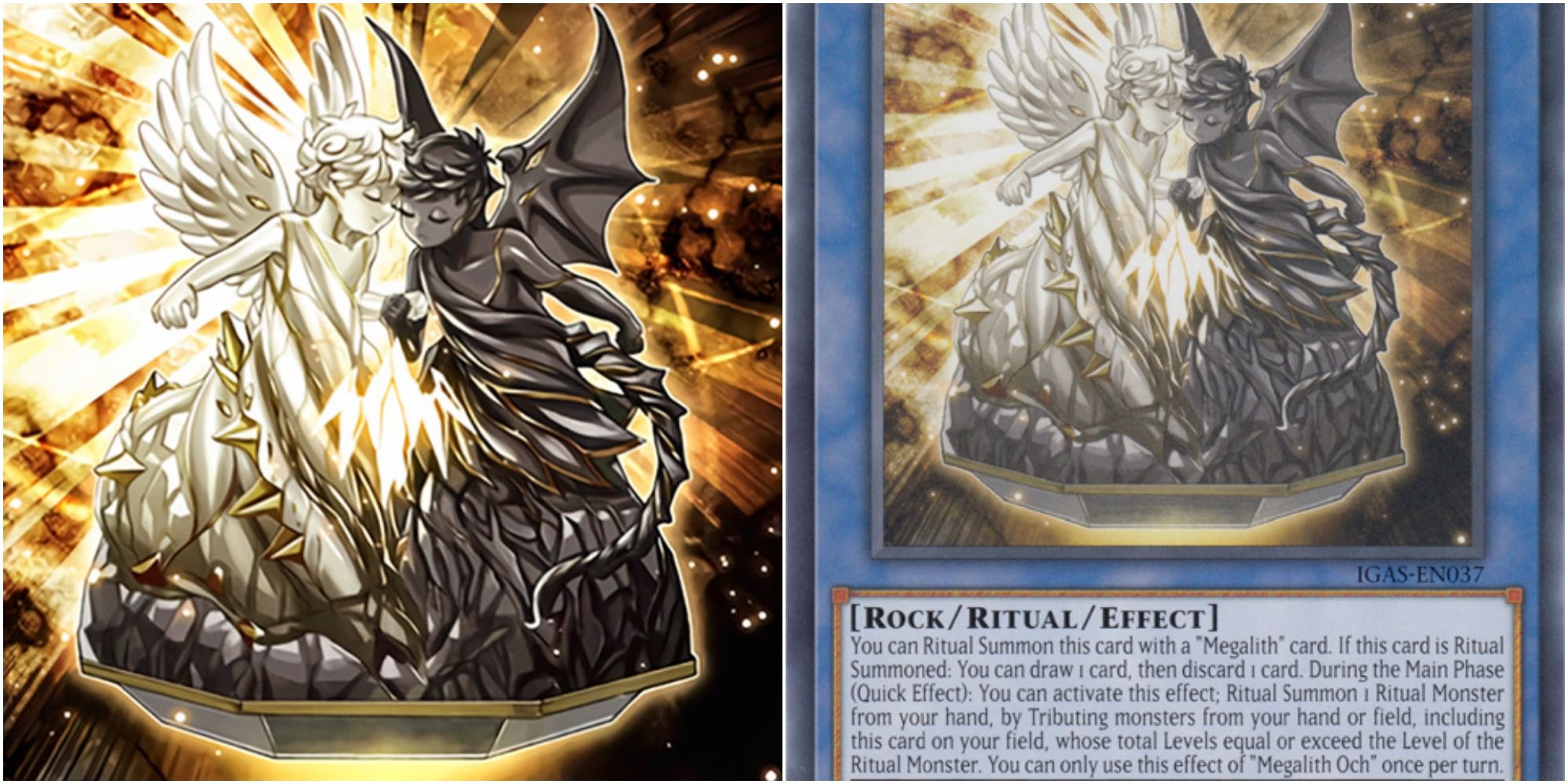 yugioh megalith och card art and text