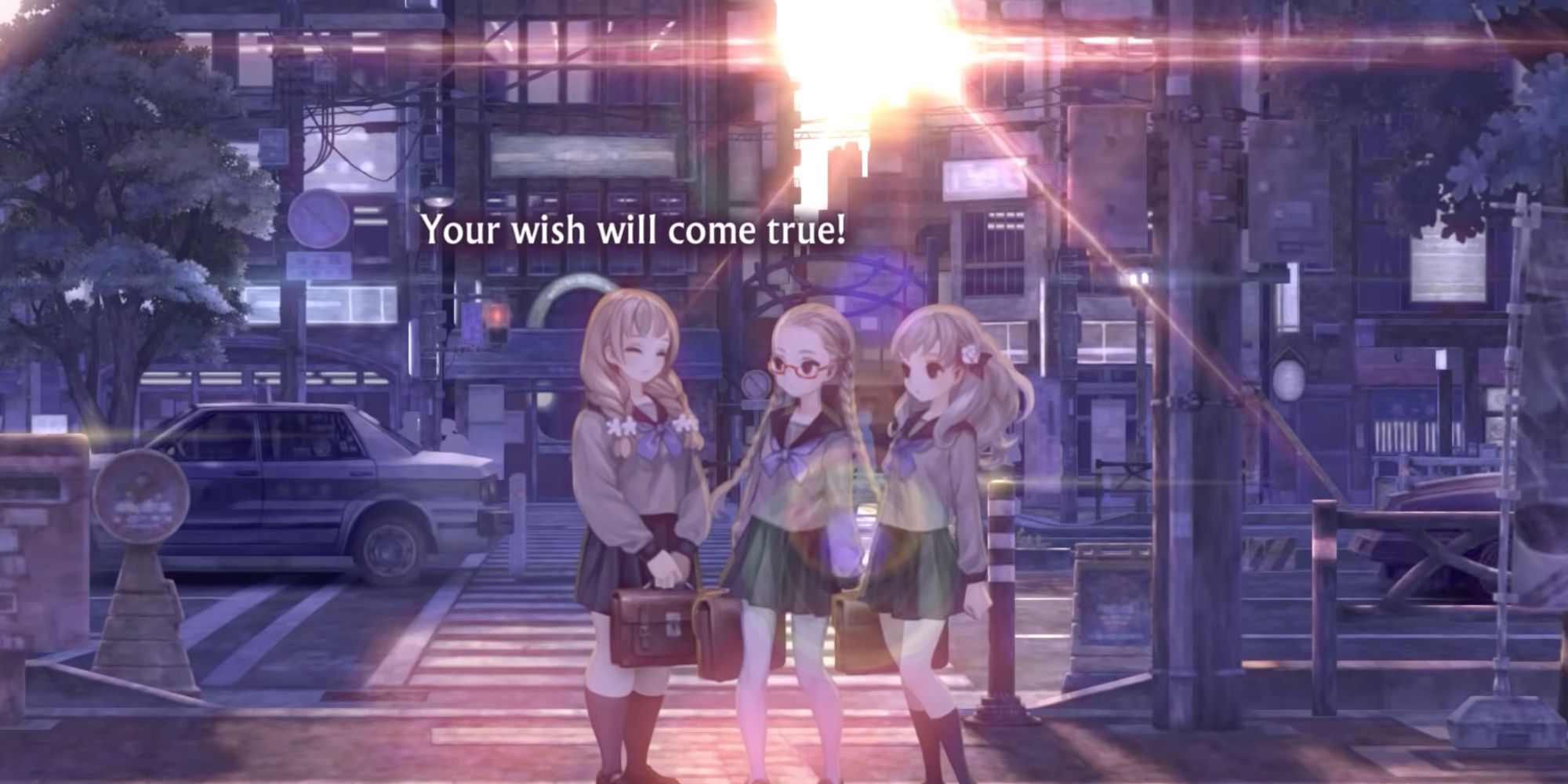 Sawatari tells Fuyusaka and Kisaragi that their wishes will come true in 13 Sentinels: Aegis Rim