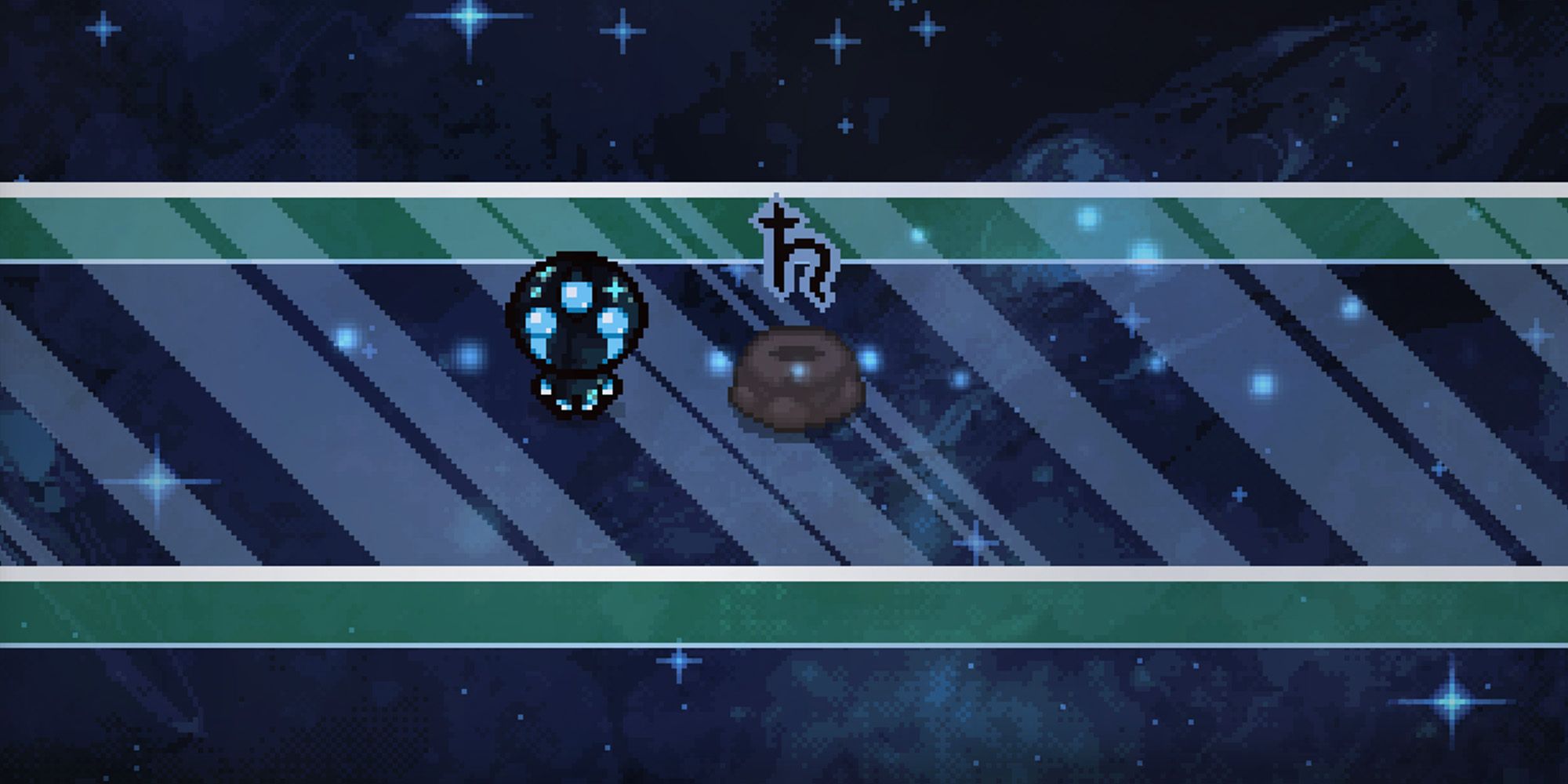 The Binding of Isaac: Repentance screenshot of modded character Andromeda in a Planetarium room