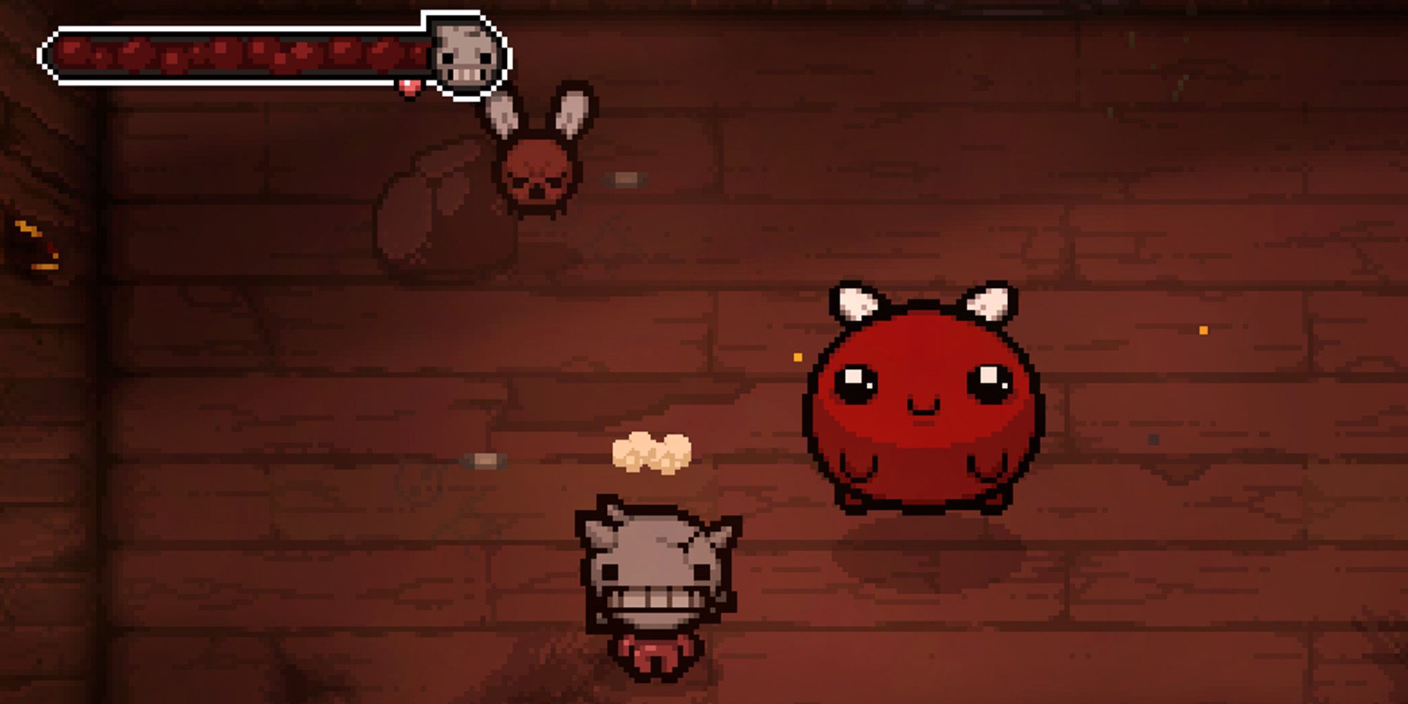 The Binding of Isaac: Repentance screenshot of modded character Bertran fighting Baby Plum