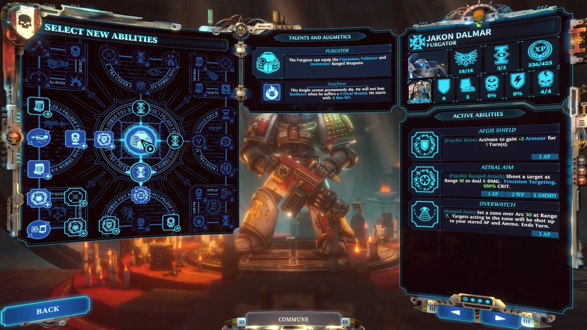 Chaos Gate Purgator skill screen
