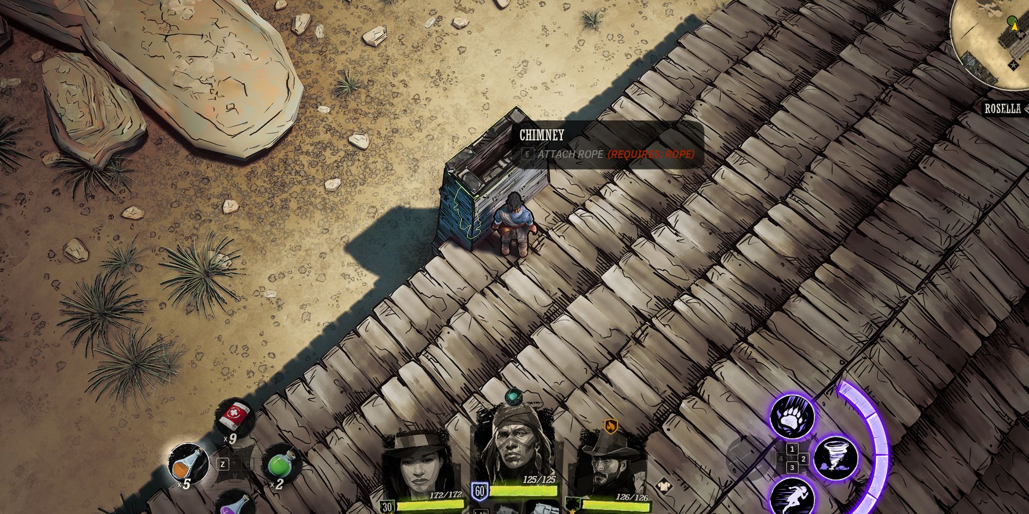Weird West using chimney to enter a house.