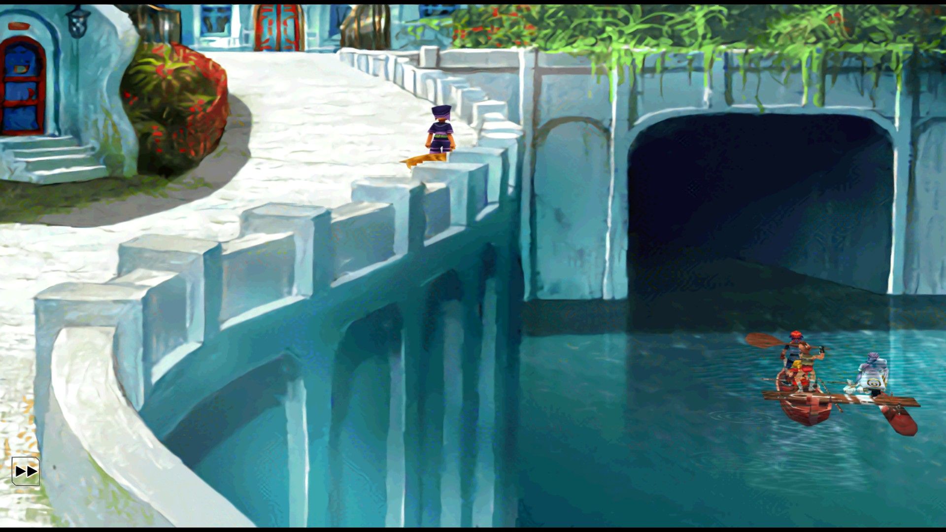 Chrono Cross sailing with Korcha and Guile to Viper Manor
