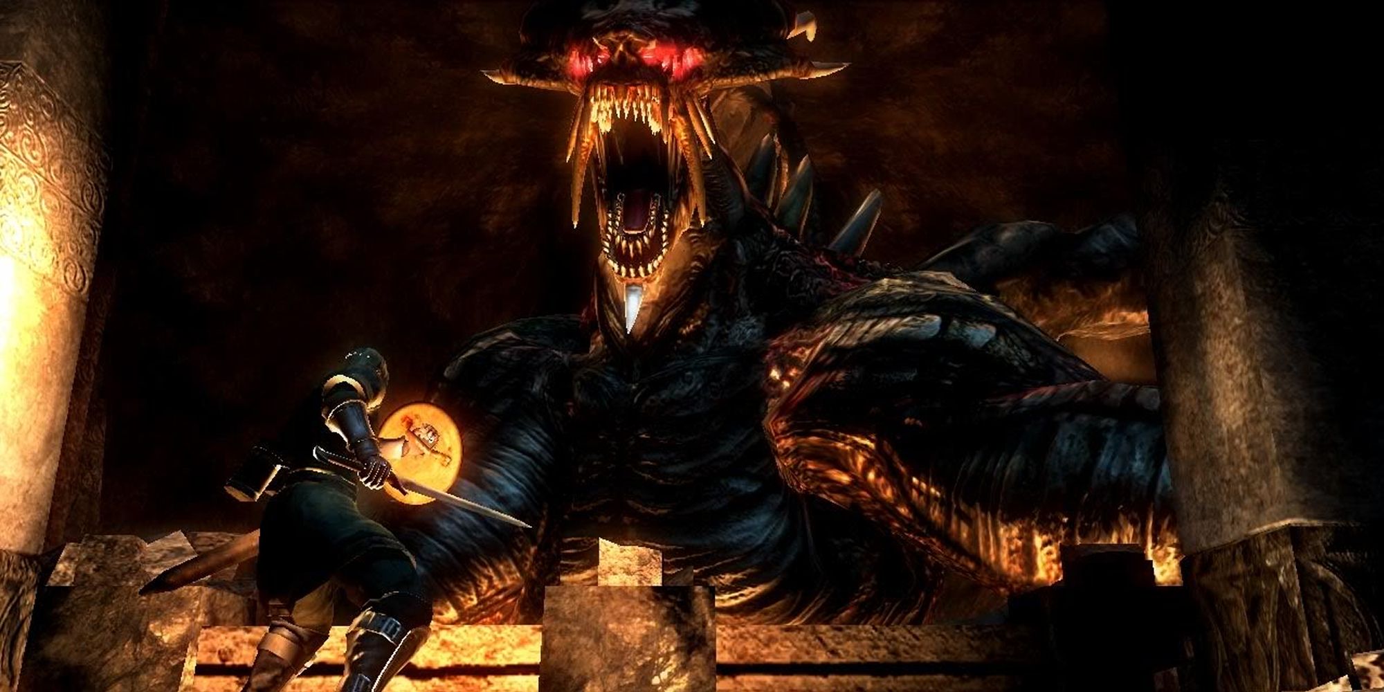 The Hero Stands Before The Dragon God