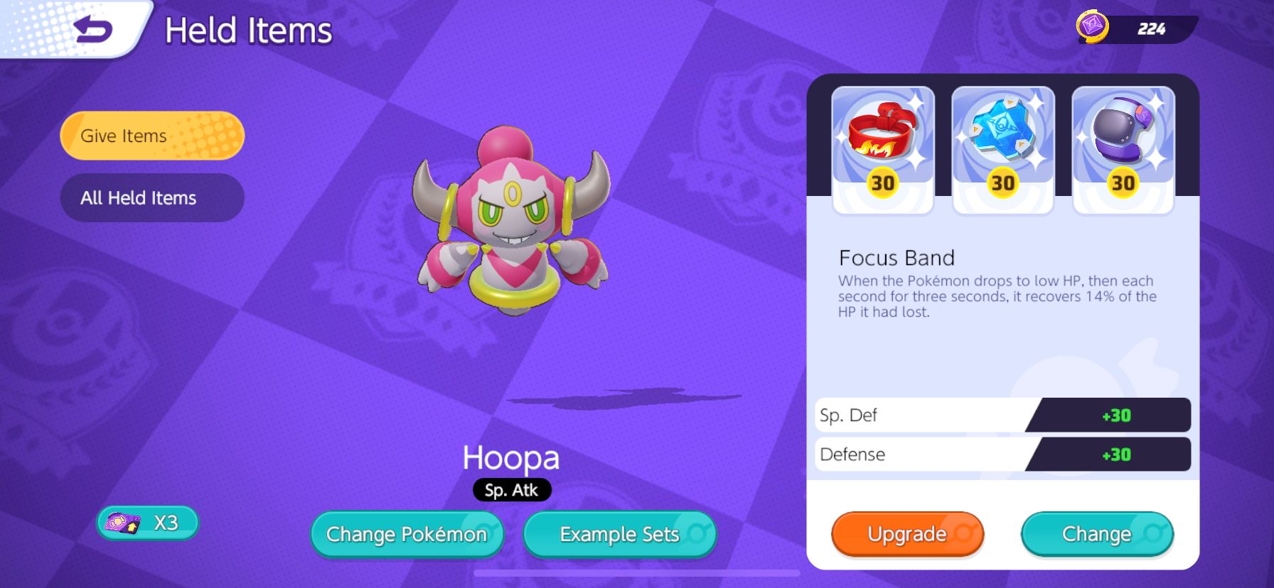 Hoopa in the Pokemon Unite Character Menu