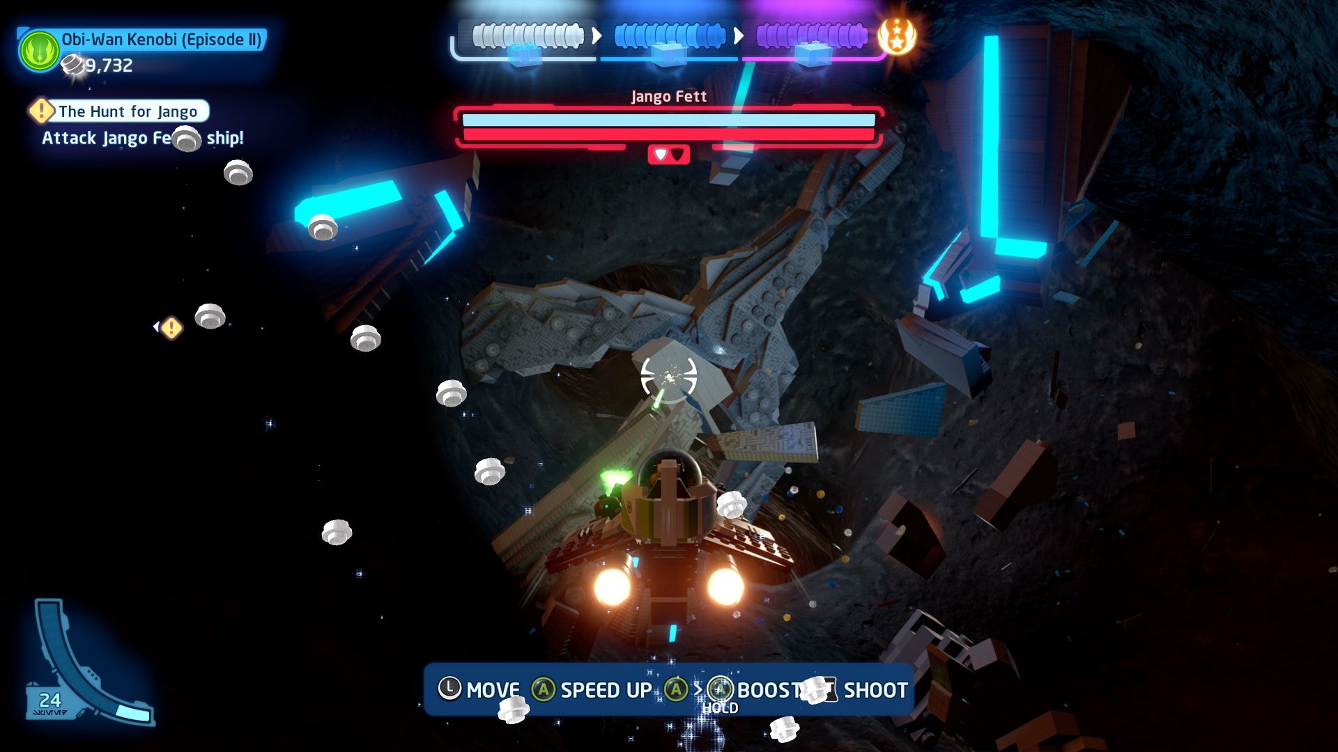 Lego Star Wars Skywalker Saga, Episode 2, The Hunt For Jango, Inside Asteroid