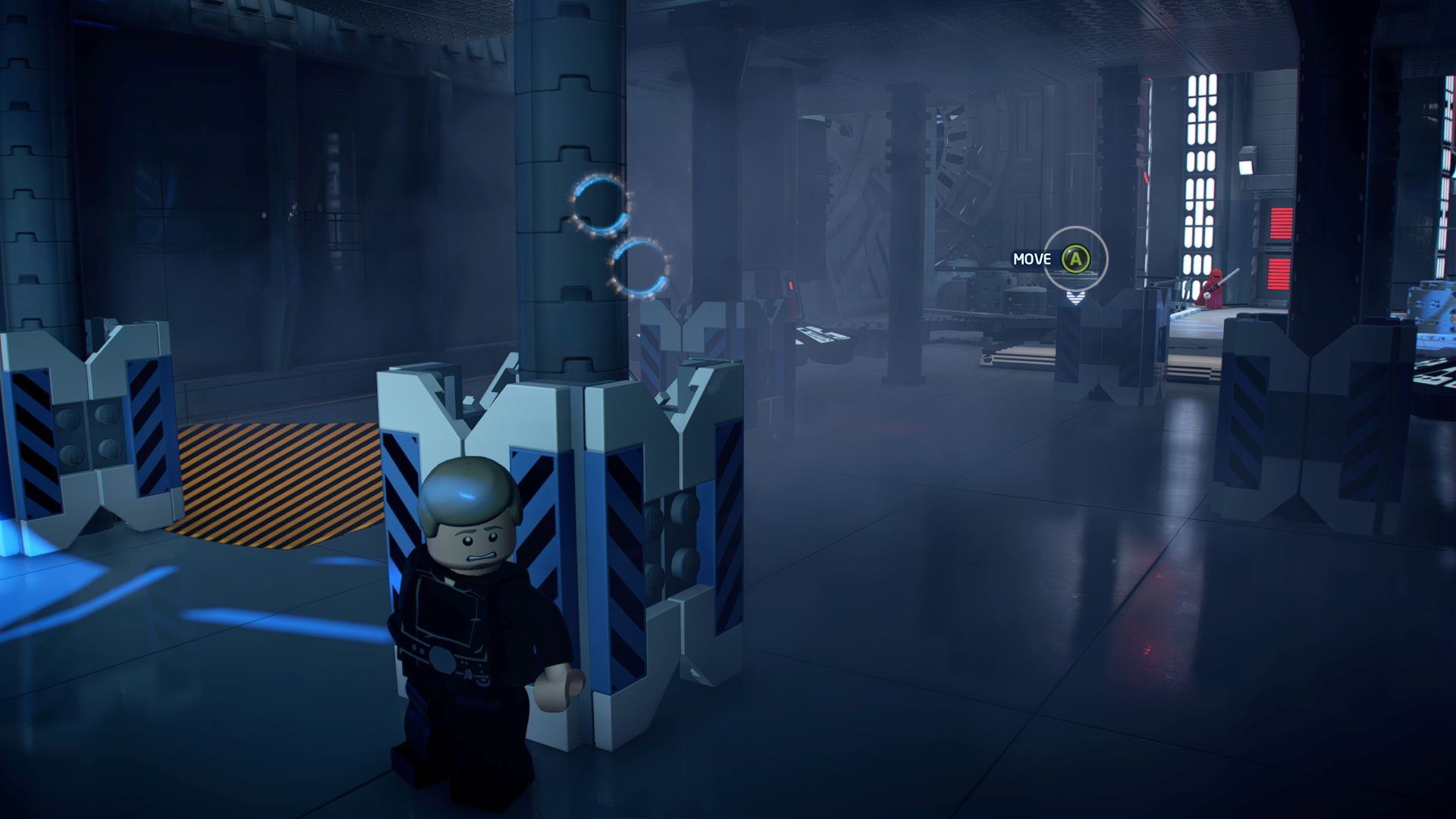 Luke hiding from Darth Vader