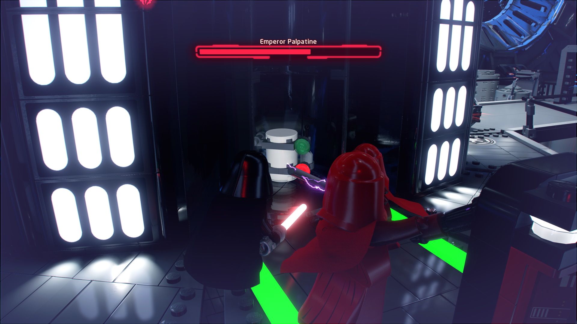 Vader using the Imperial Command Console to get a Minikit piece
