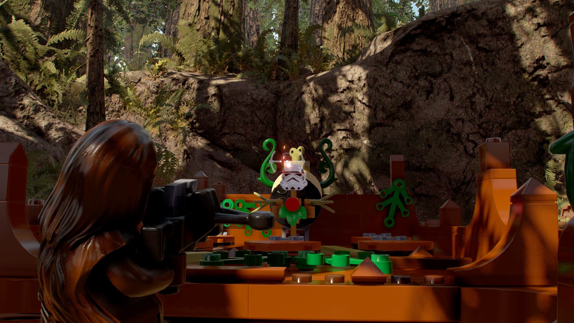 Playing the shooting practice mini-game to get a Minikit