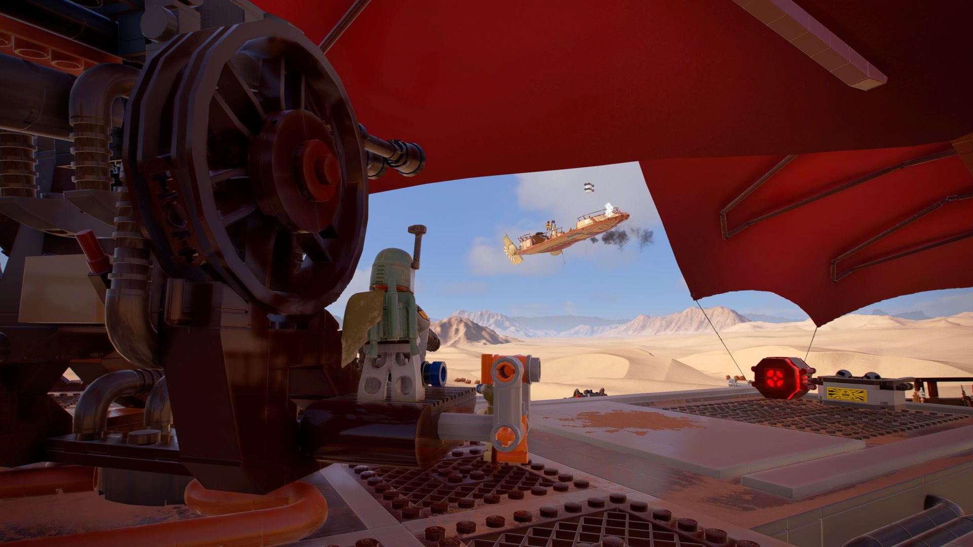 Firing a giant cannon with Boba Fett