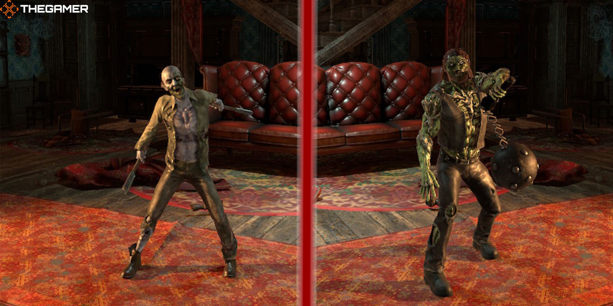 Two panels with Cyril and Haggis, respectively, in the Glossary's Creature Library. The House Of The Dead: Remake.