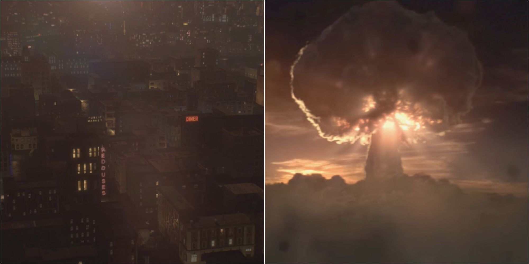 Resident Evil Raccoon City Explainer Featured Split Image Raccoon City fine and then blown up