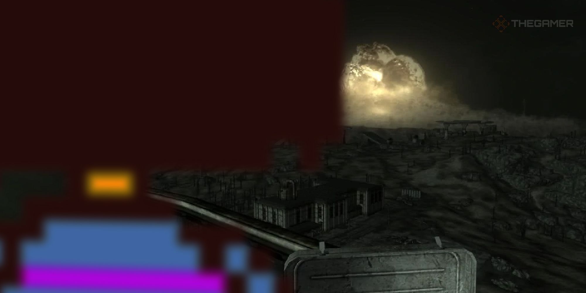 Undertale Character Looking At Megaton Explosion
