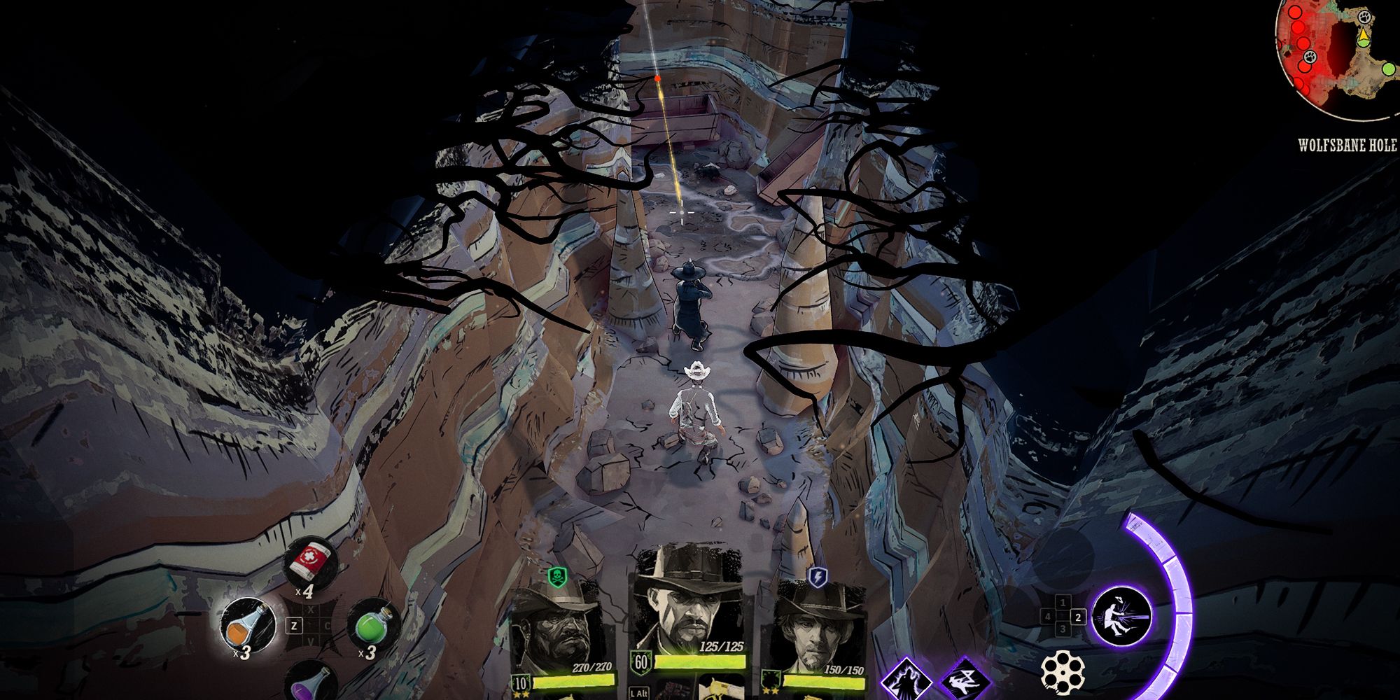 Weird West Dezi completing a bounty in a mining system.