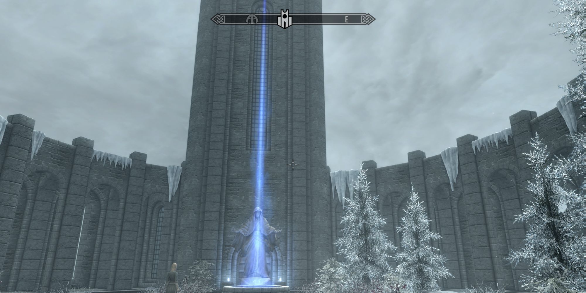 college of winterhold courtyard screenshot skyrim
