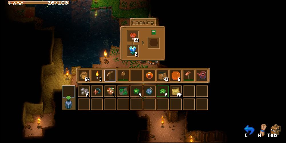 core keeper cooking pot glow tulip mushrooms