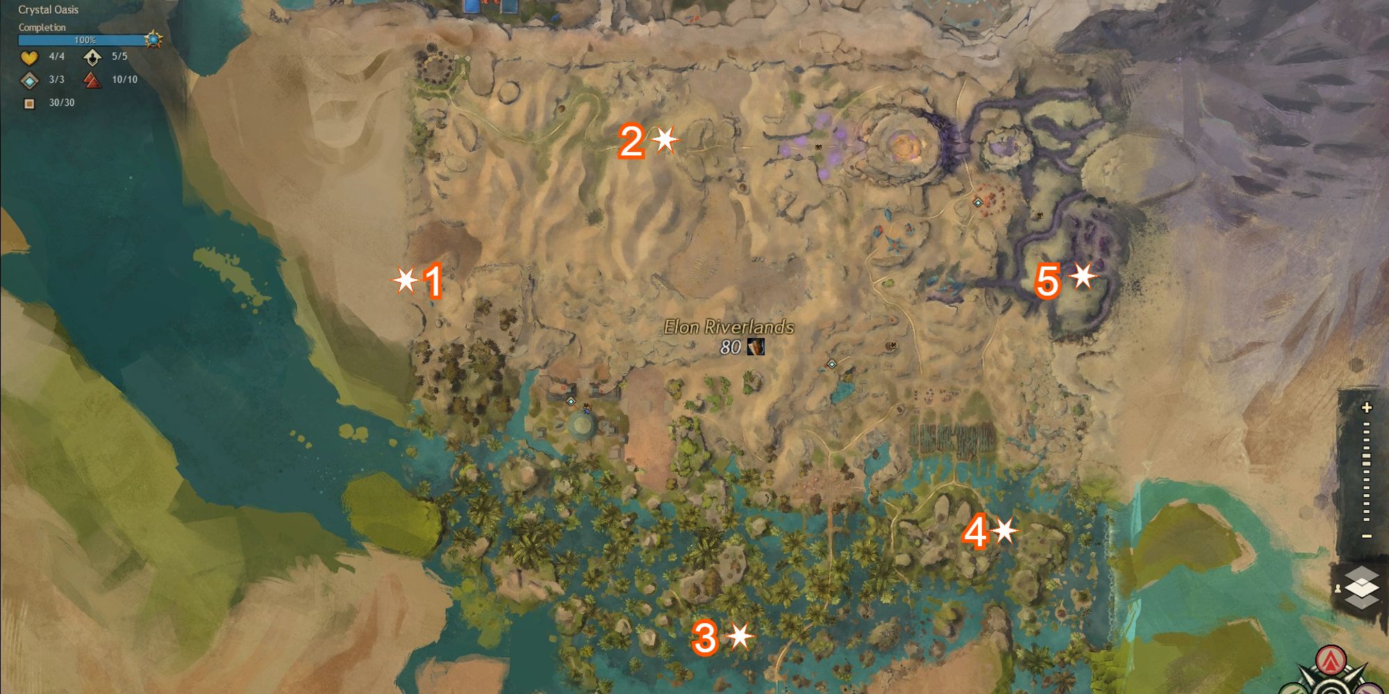 skritt locations marked on map of the elon riverlands