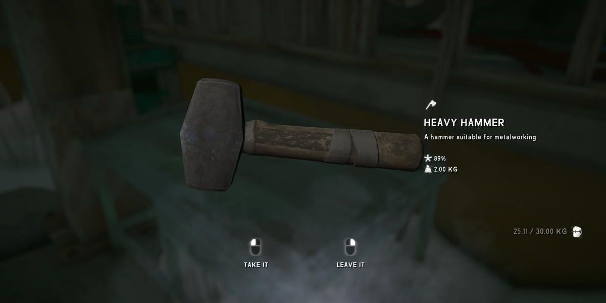 the long dark heavy hammer take it tool