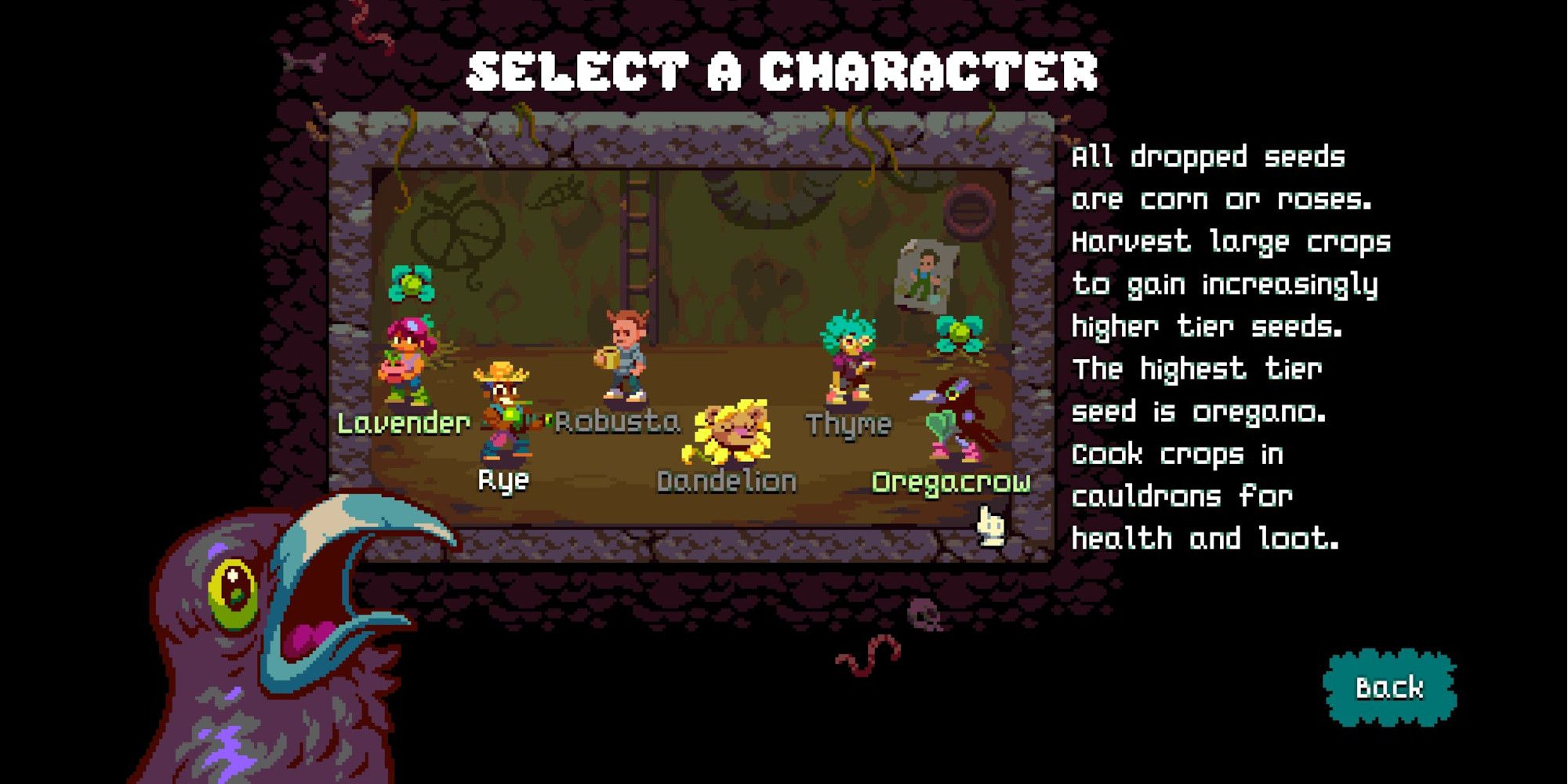 Atomicrops Reap What You Crow Select A Character Oregacrow