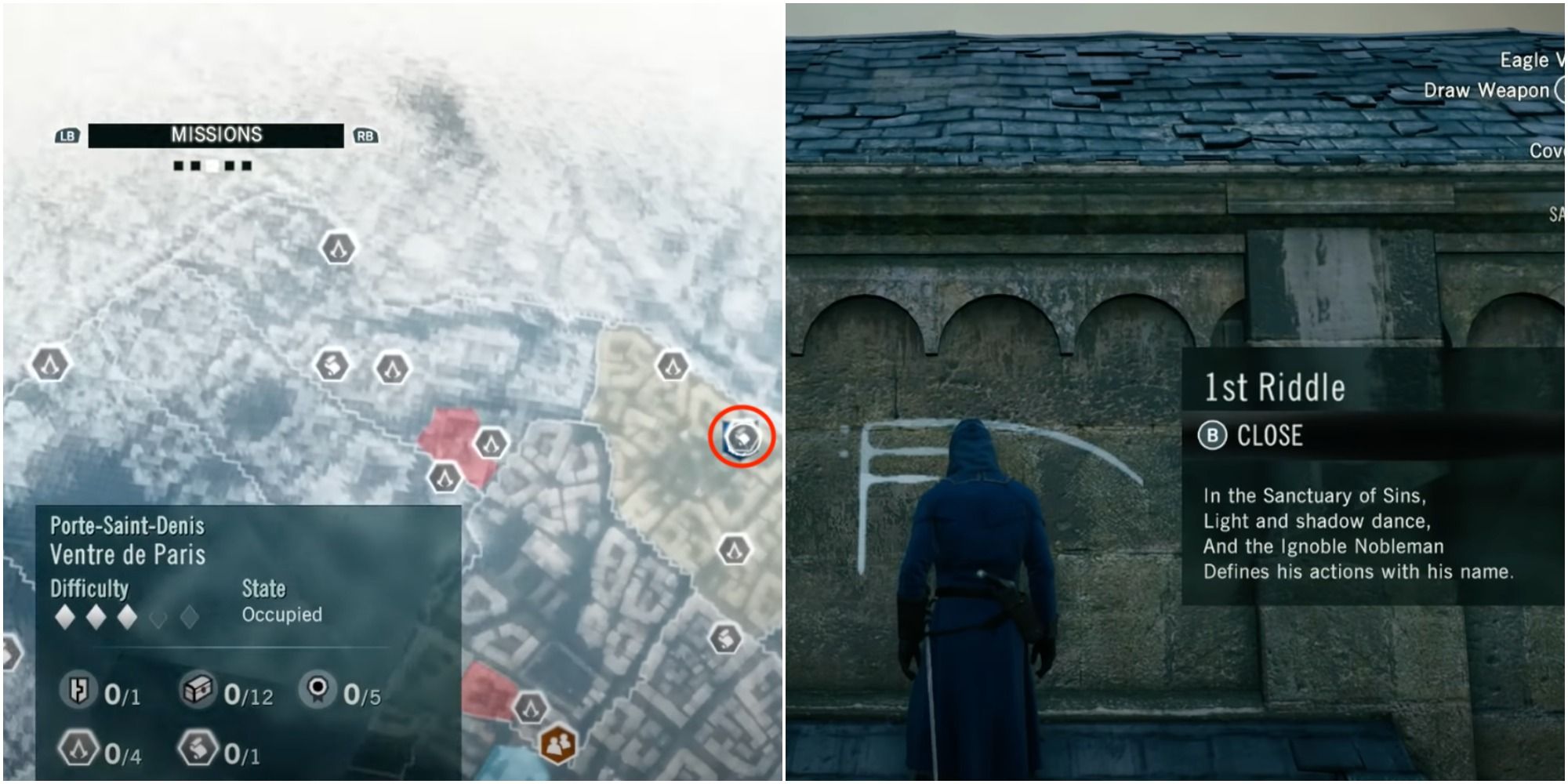 Assassin's Creed Unity Virgo Riddle Location