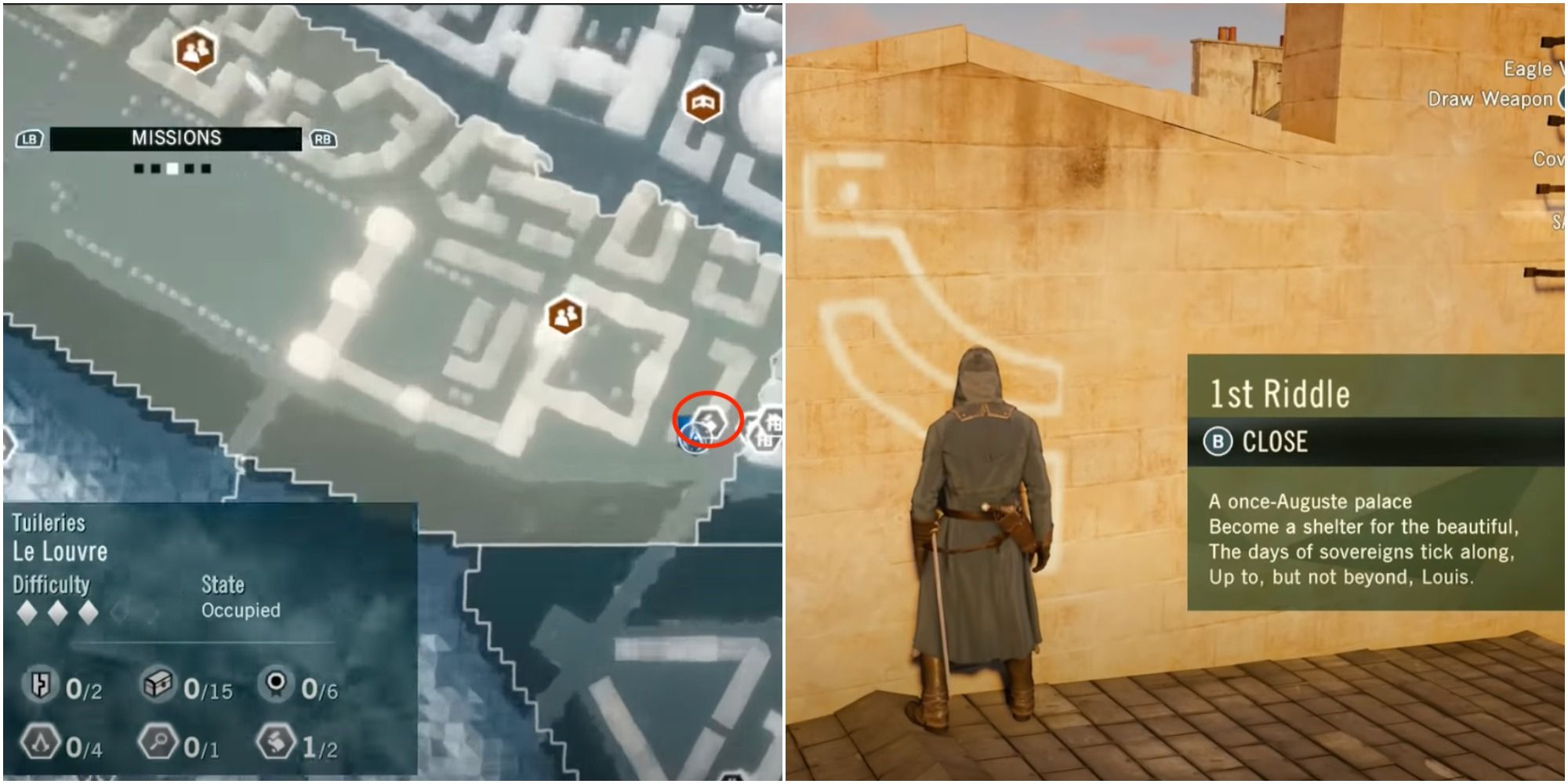 Assassins's Creed Unity Aries Riddle Location