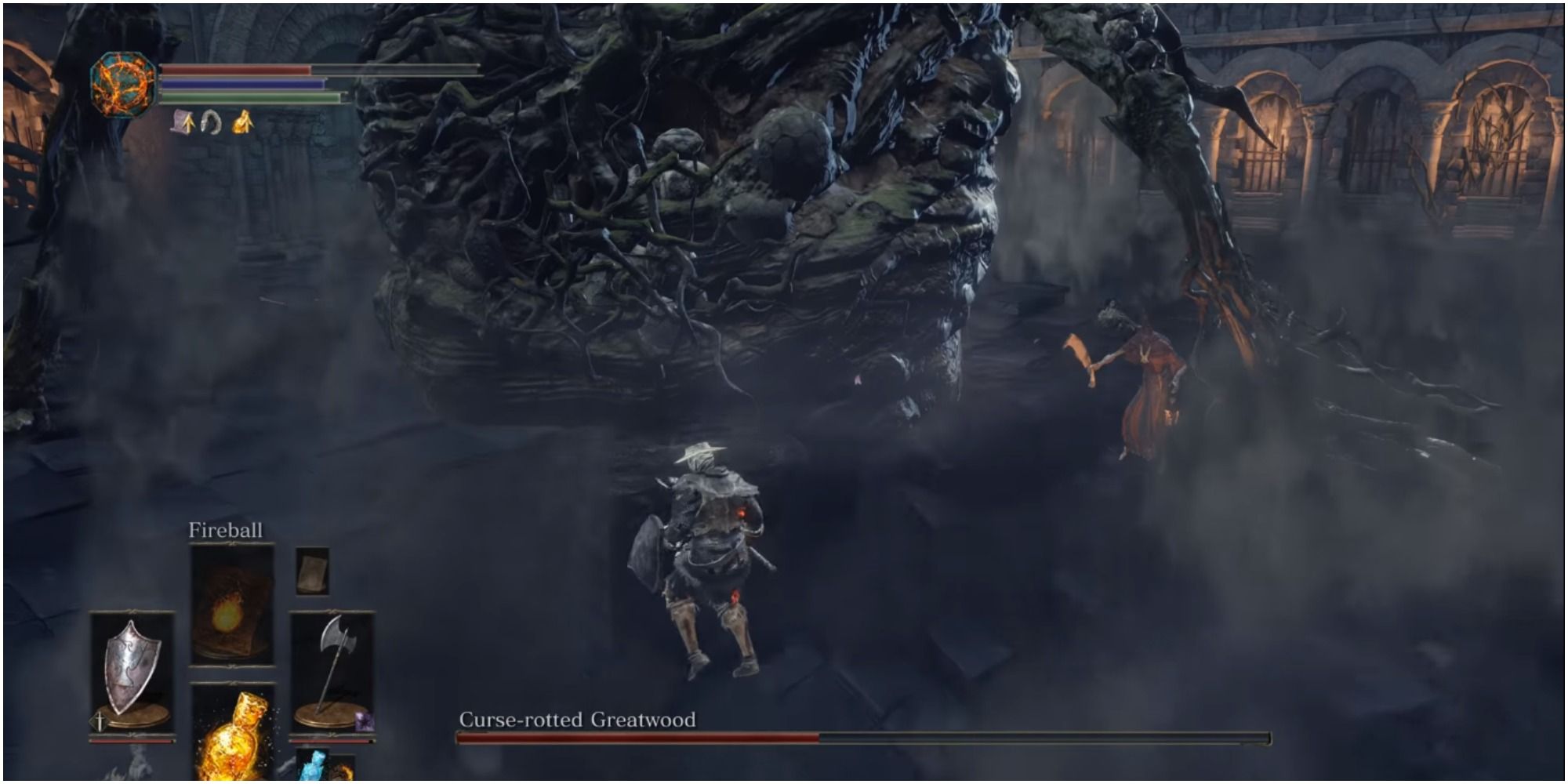 The ground breaking in the second phase of the fight.