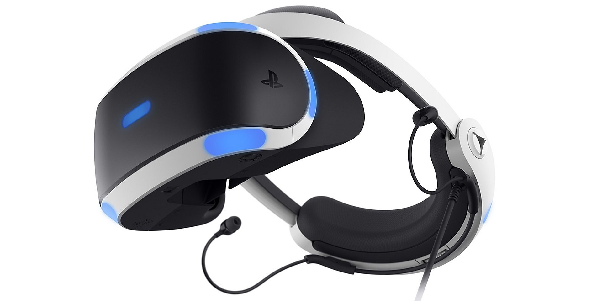 A product shot of the PlayStation VR headset