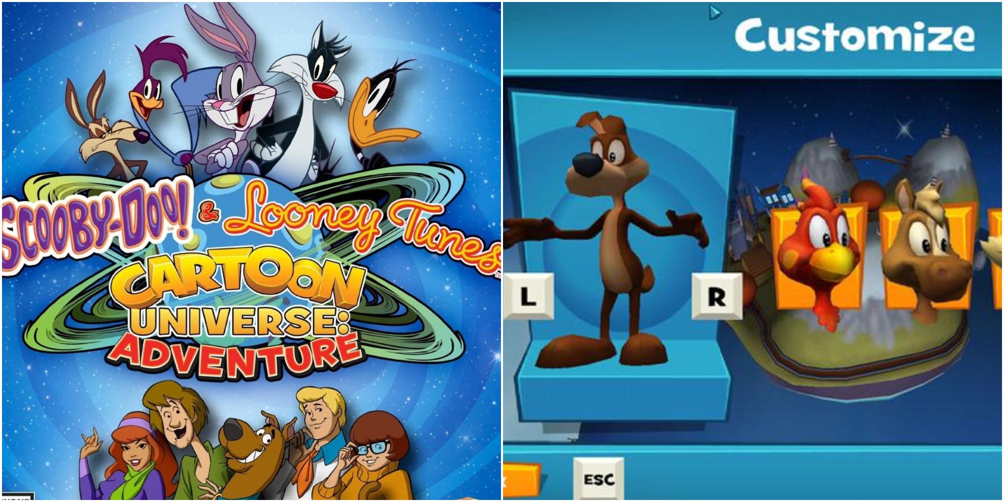 scooby doo and looney tunes cartoon universe adventure cover & gameplay