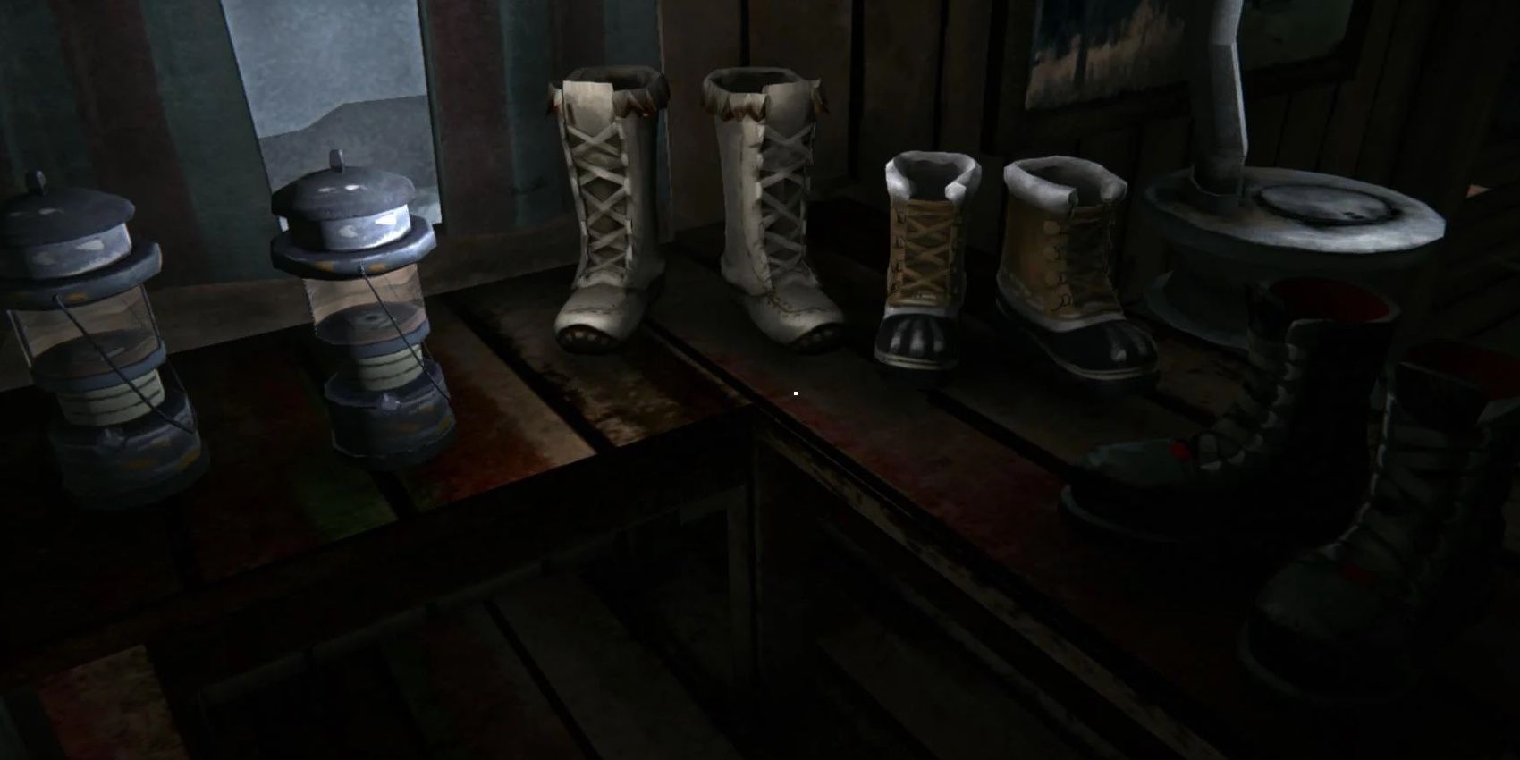 the long dark mukluks insulated shoes storm lantern camp office furnace