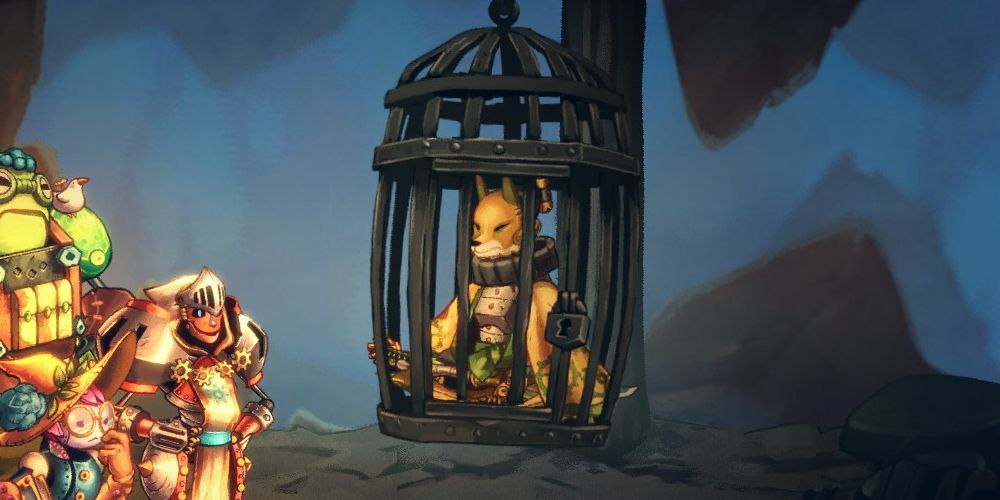 steamworld quest hand of gilgamech caged orik