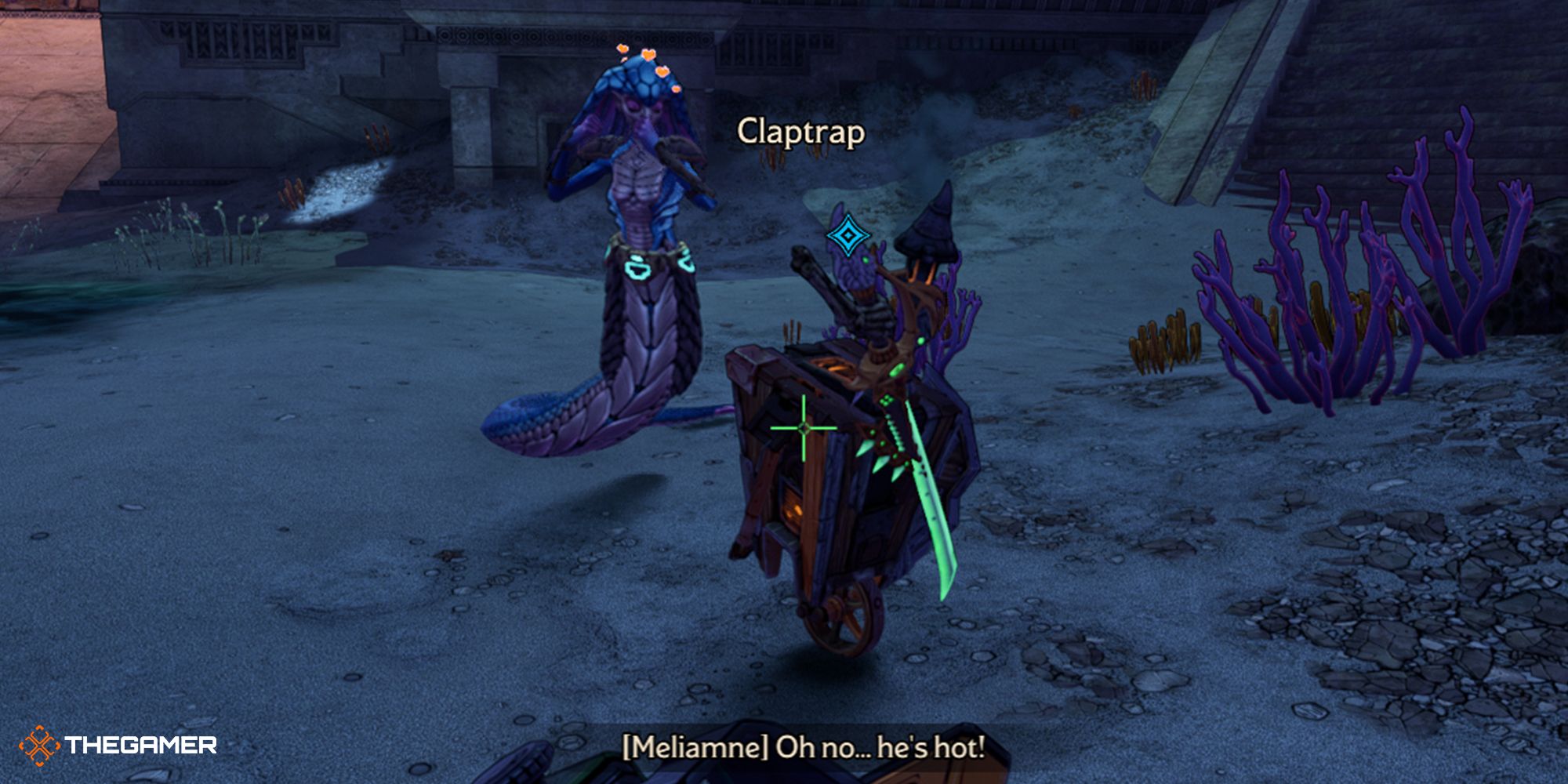 tiny tina's wonderlands - drowned abyss - claptrap and Meliamne