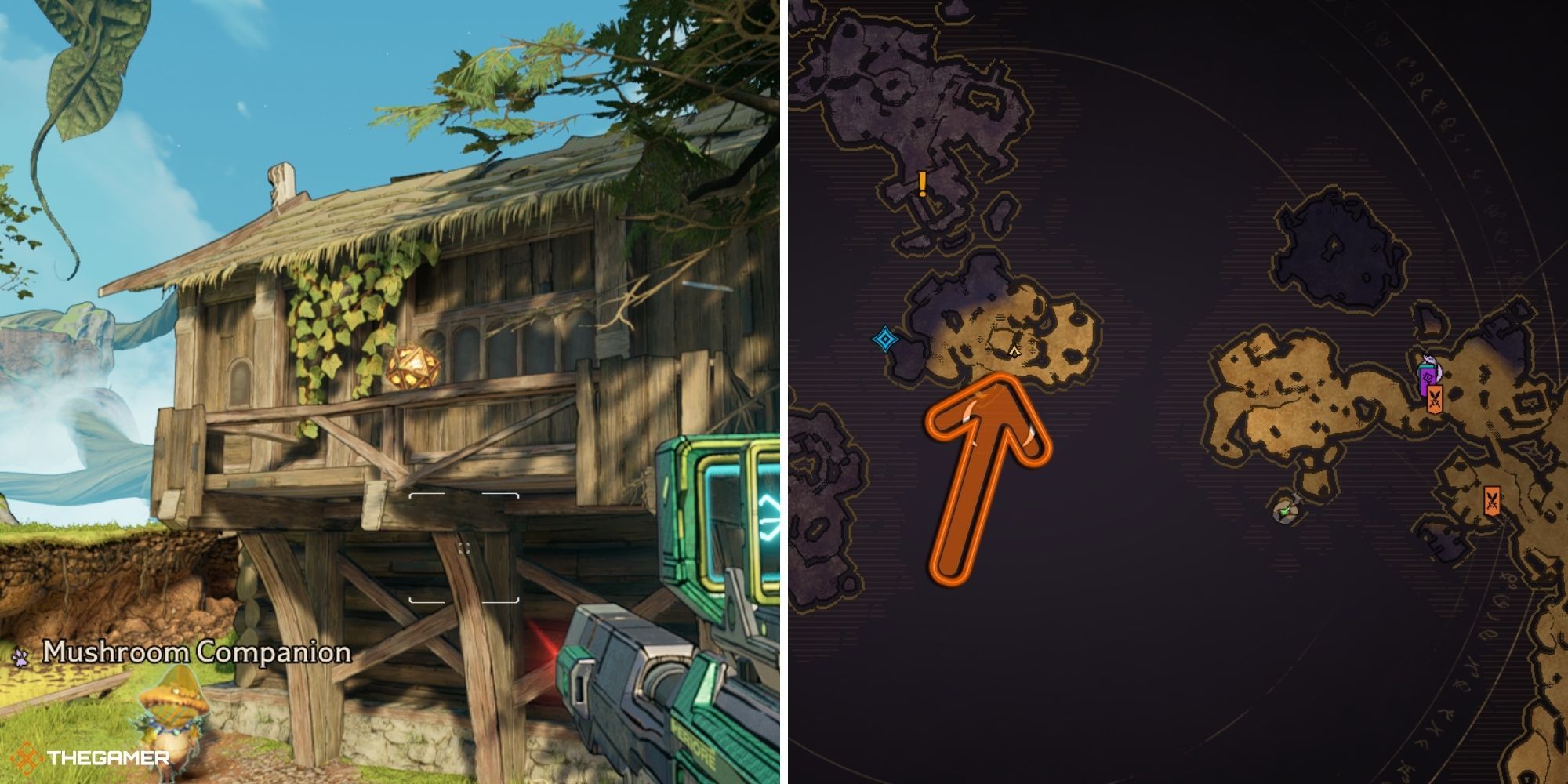 tiny tina's wonderlands - tangledrift - lucky die on left, map on right (3)