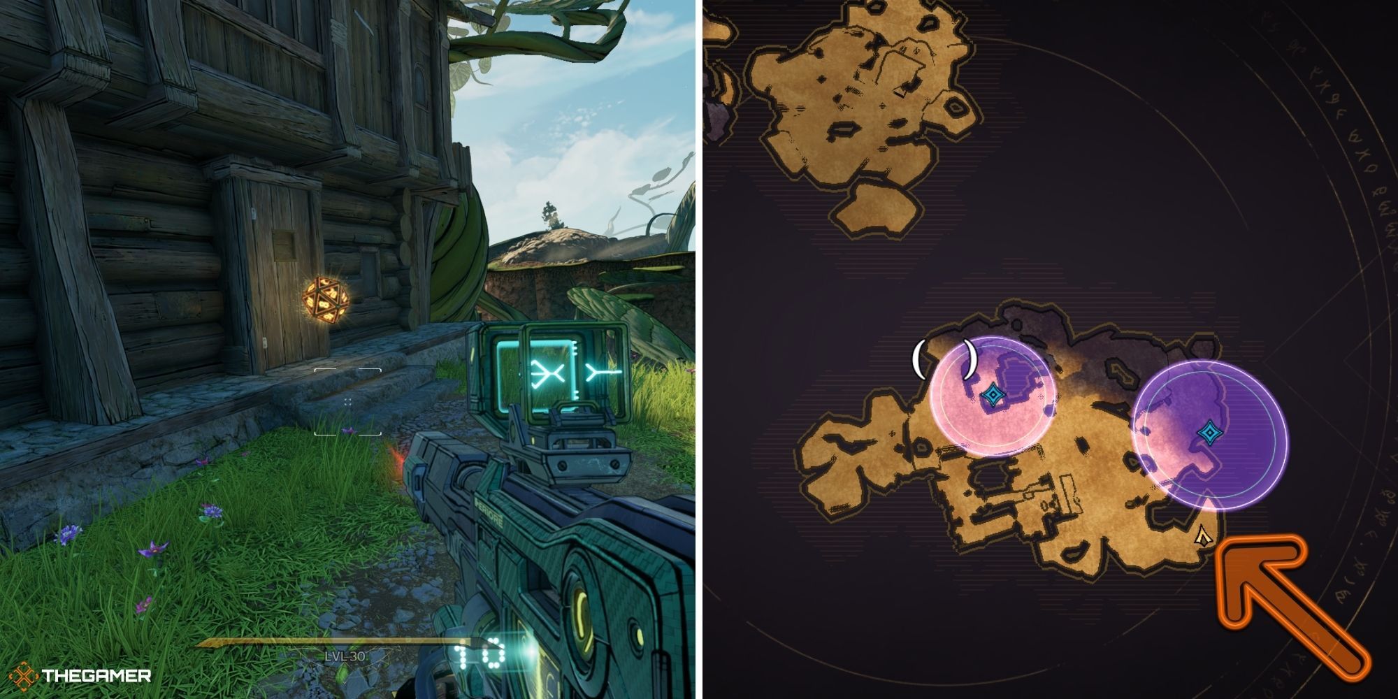 tiny tina's wonderlands - tangledrift - lucky die on left, map on right (4)