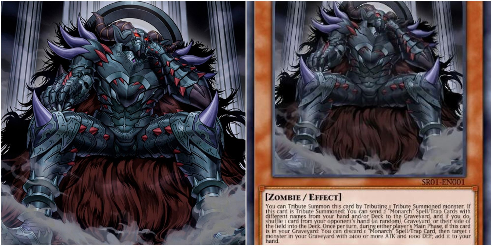 yugioh Erebus The Underworld Monarch card art and text