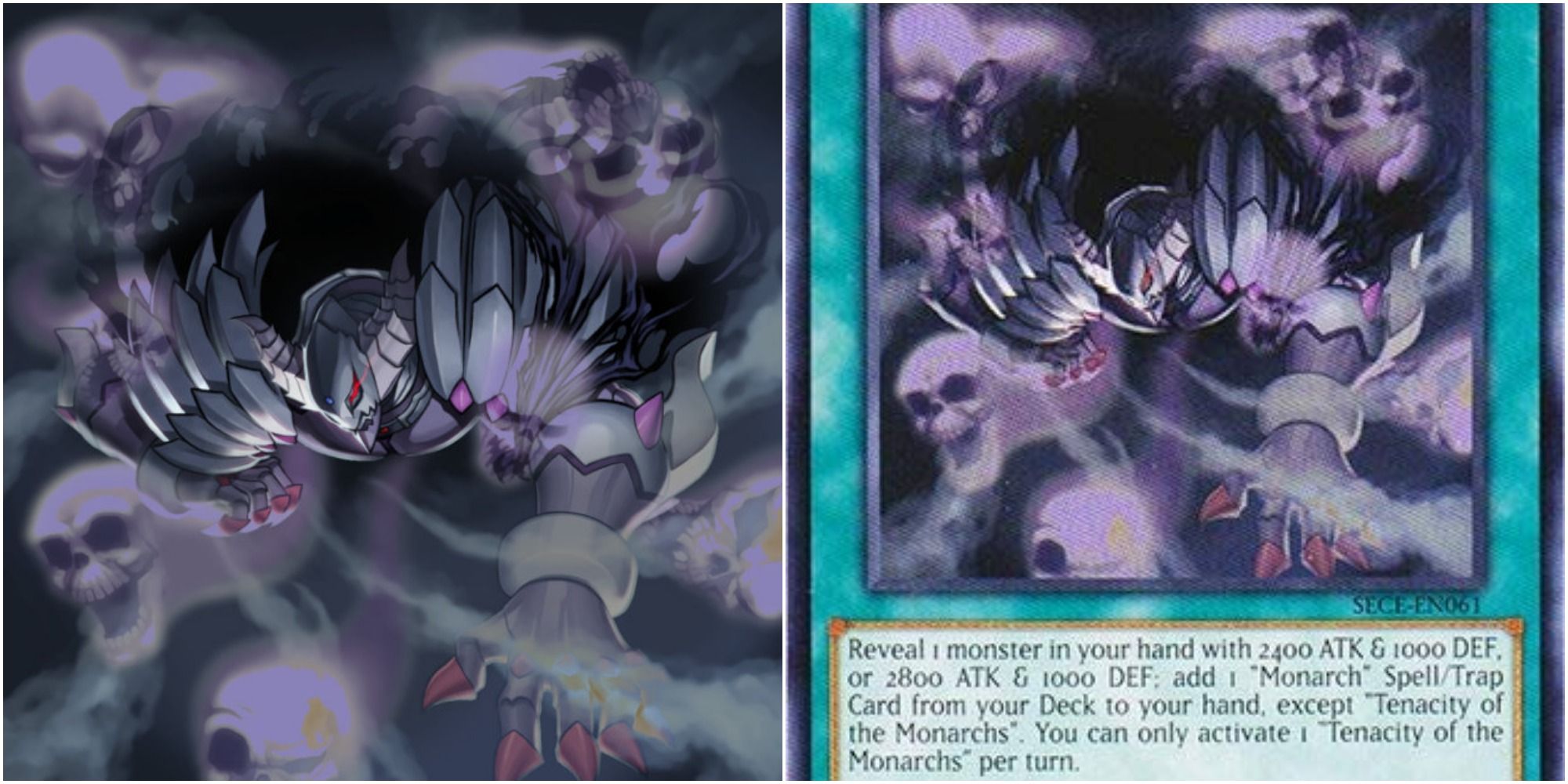 yugioh Tenacity Of The Monarchs card art and text