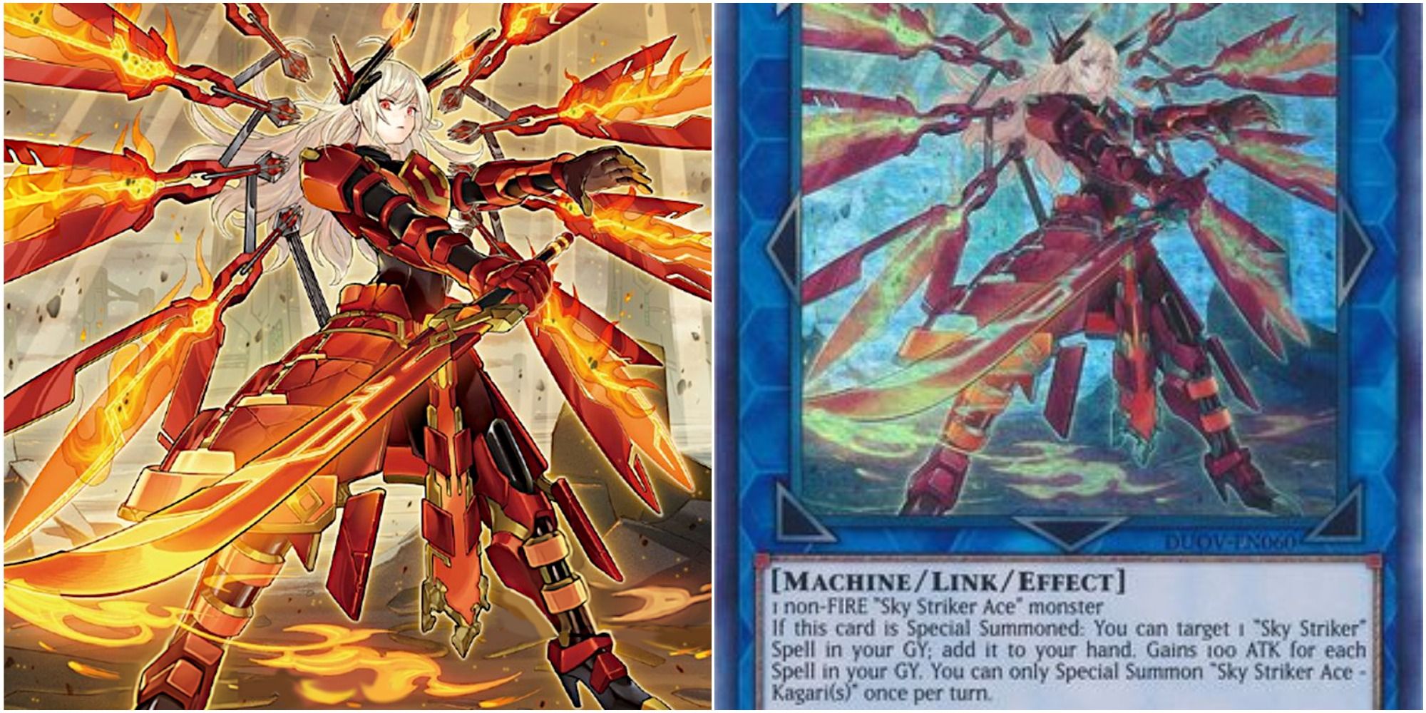 yugioh sky striker ace kagari card art and text
