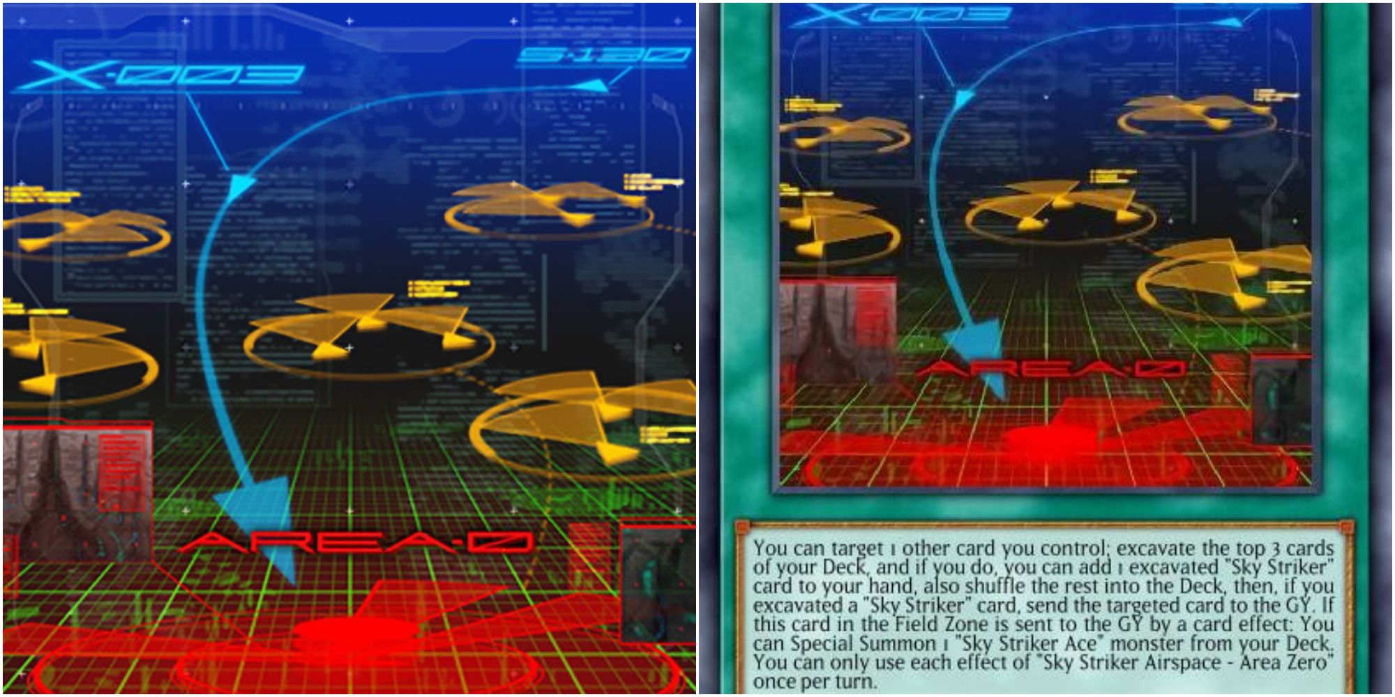 yugioh sky striker airspace - area zero card art and text