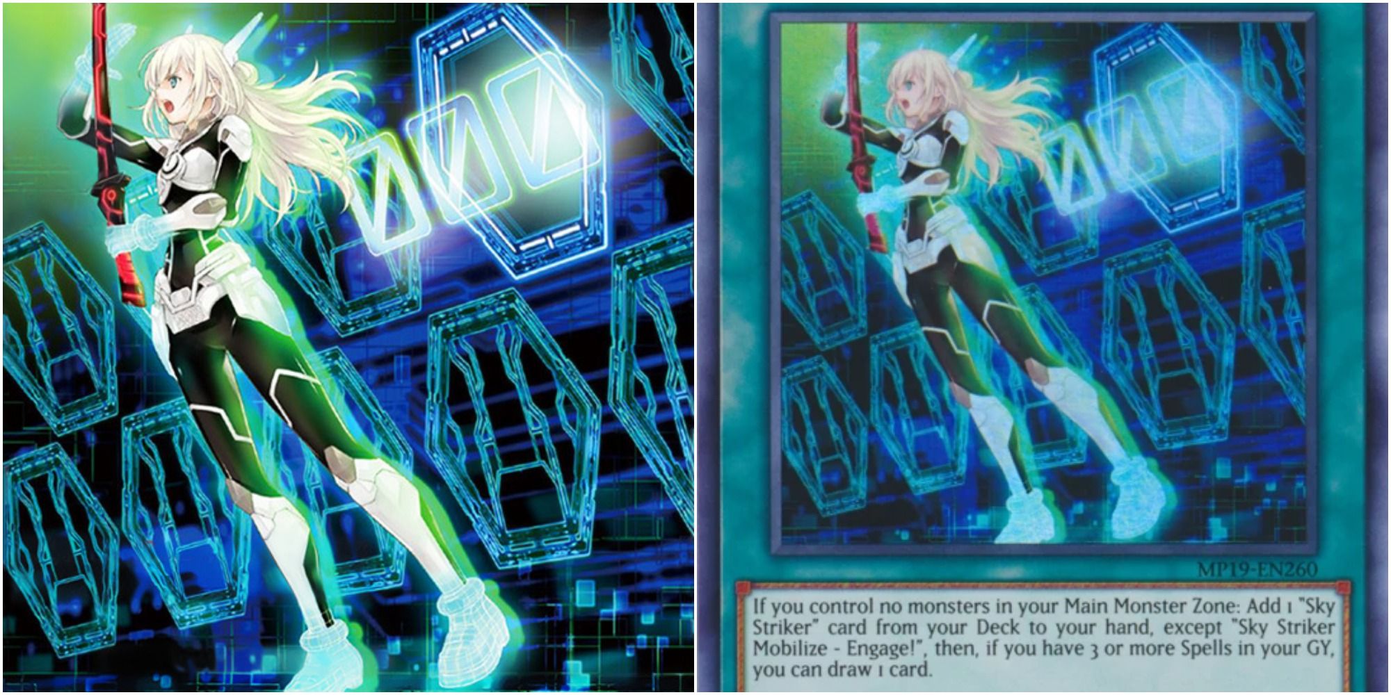 yugioh sky striker mobilize engage card art and text