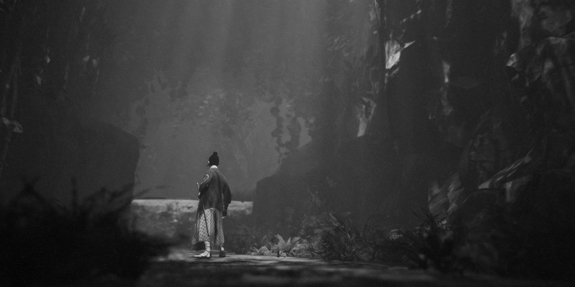 Trek To Yomi Hiroki facing away from the camera.