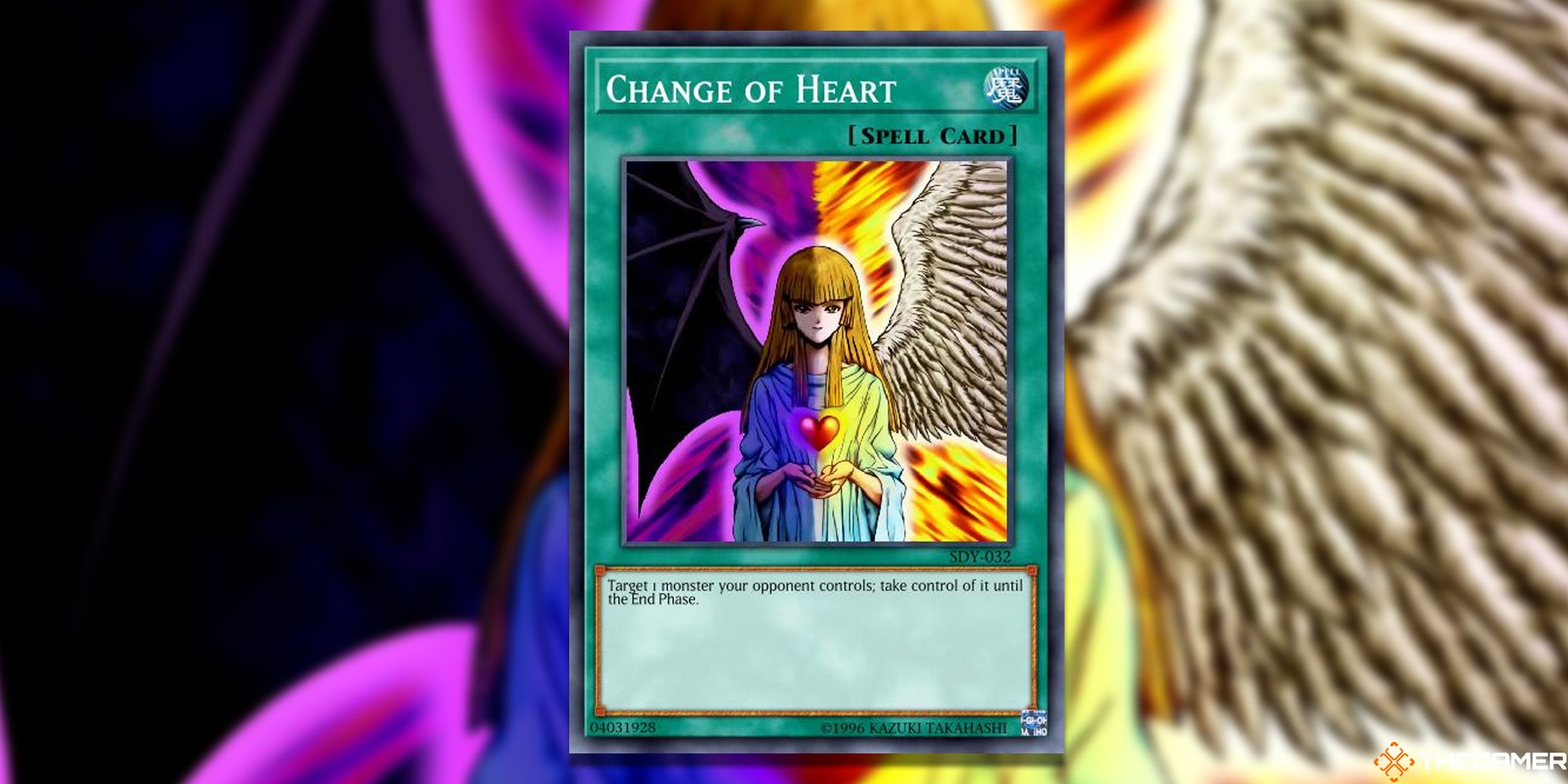 Yugioh Change of Heart card and background