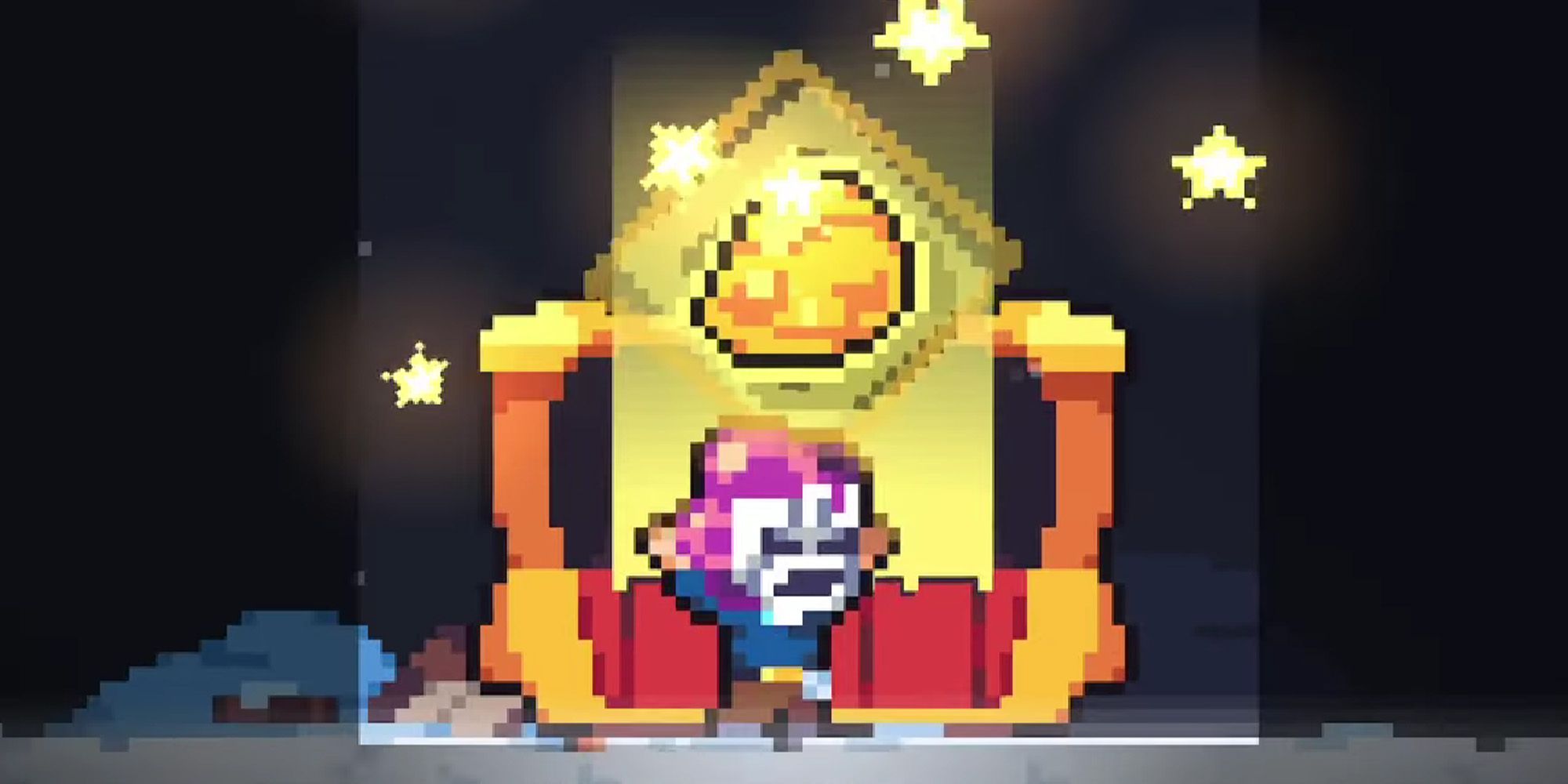 Revita screenshot of Revita Kid opening a red chest and finding the Legendary item Hard Hat