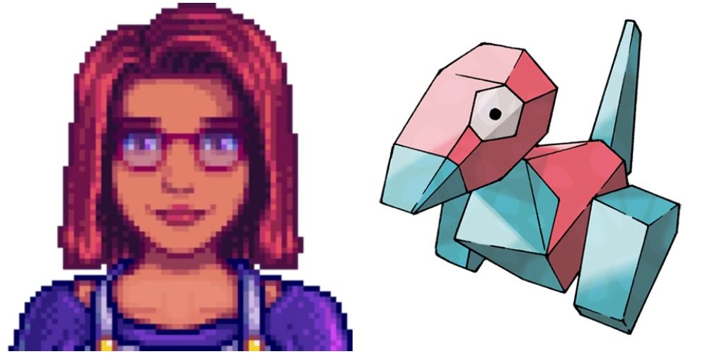 Split image screenshot of Maru and Porygon.