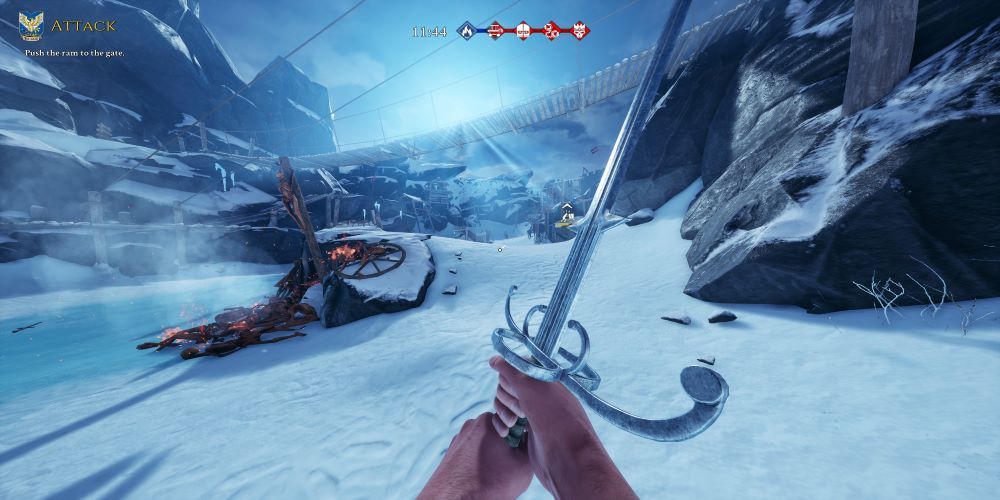 Mordhau Best Swords Ranked Zweihander Snow Landscape