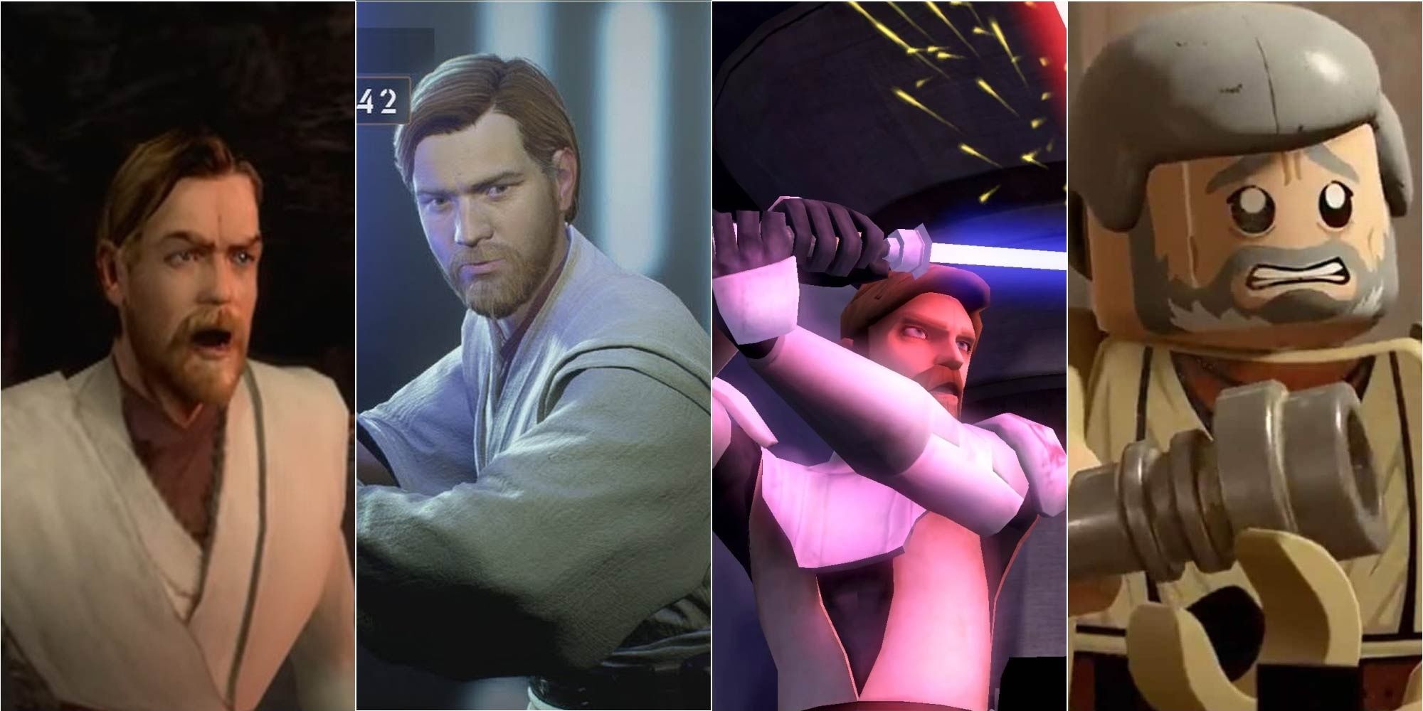 Obi-Wan featured in Star Wars Episode Three: Revenge Of The Sith, Battlefront 2 (2017), Star Wars: The Clone Wars – Lightsaber Duels and Lego Star Wars: The Skywalker Saga