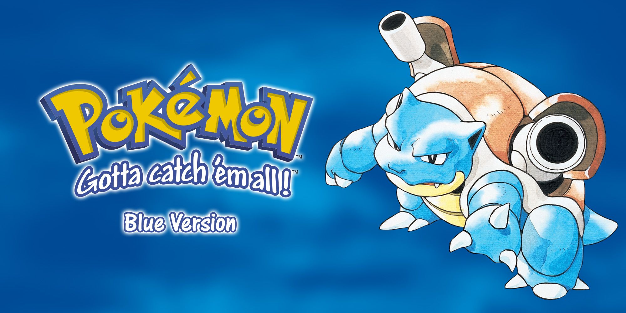 Blastoise On Pokemon Blue Title