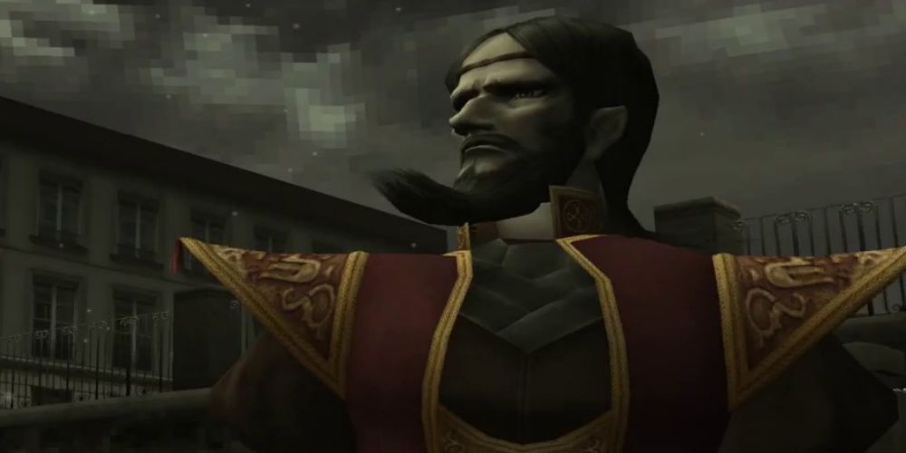 Rasputin looking off to the side of the camera