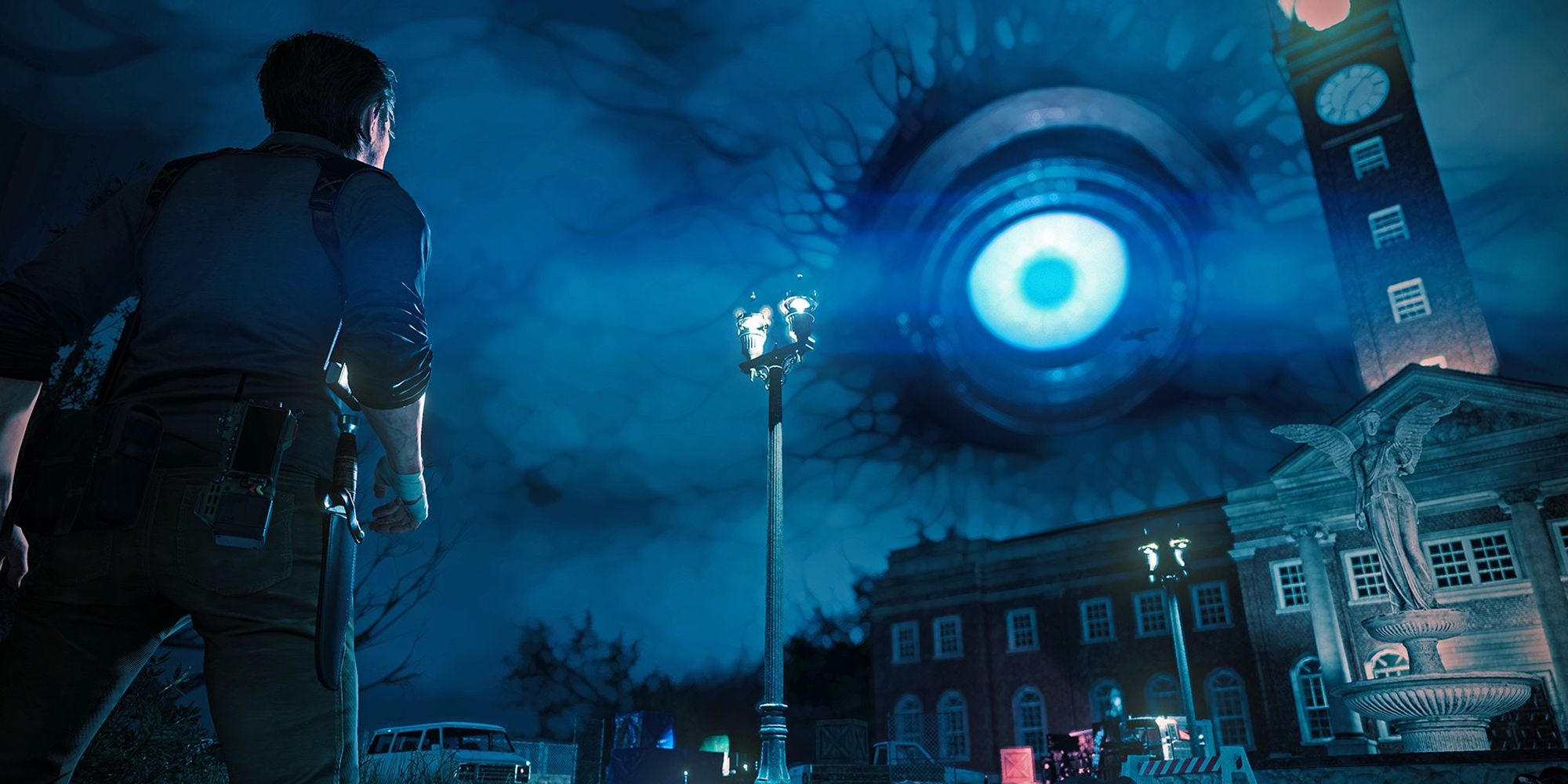 Sebastian Stares At An Eye In The Sky