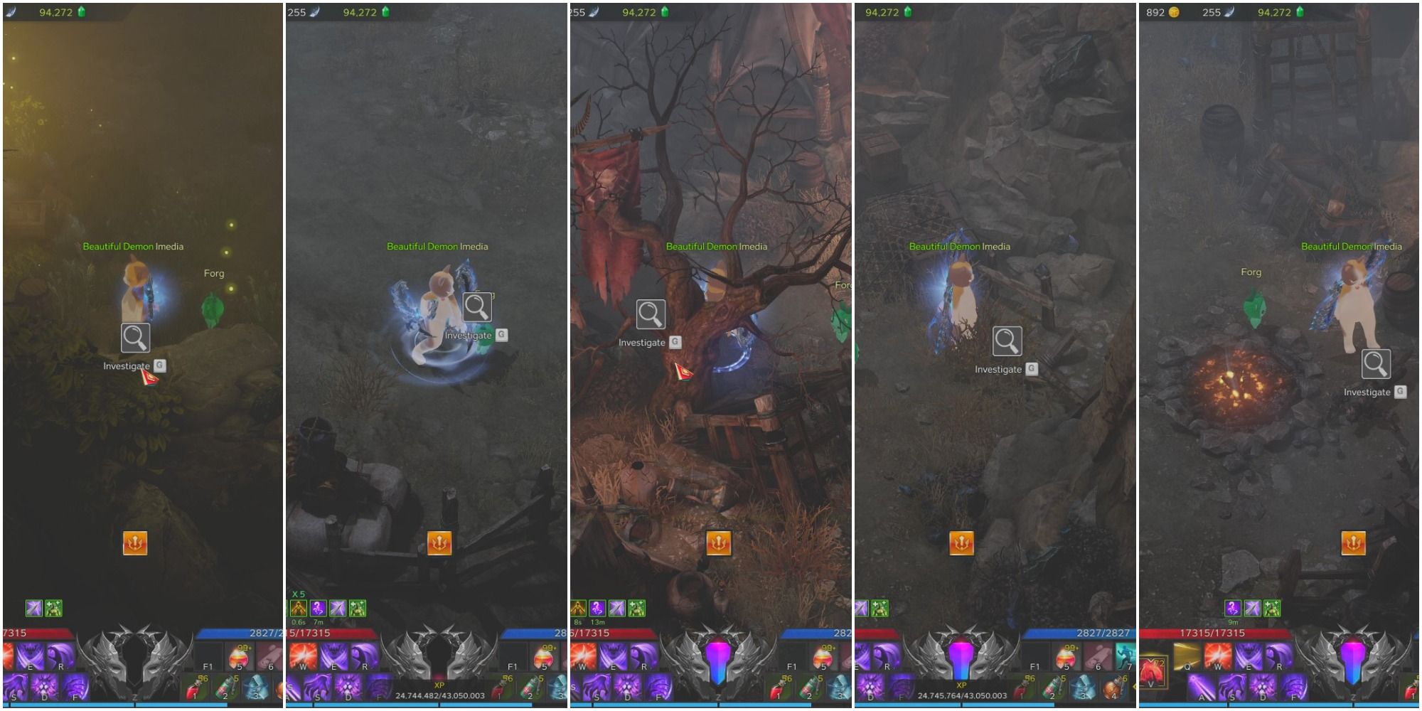 A split image of Gray Hammer Mine dungeon with Sleight of Hand Hidden Stories Locations