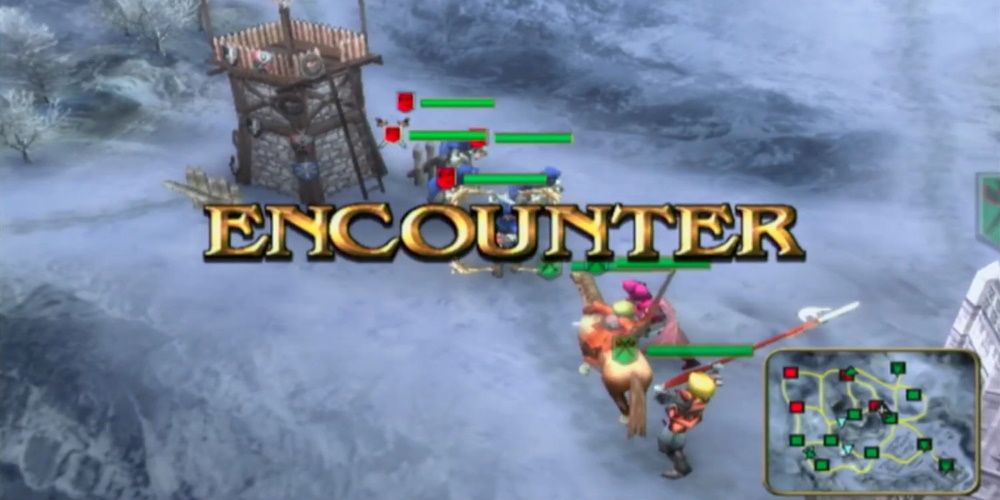 Armies clash on the battlefield 