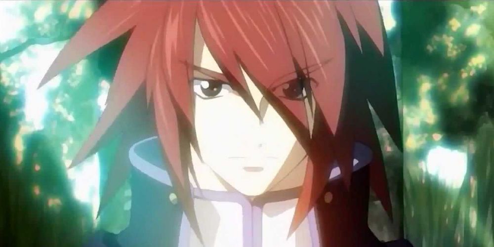 Tales Of Symphonia's Kratos staring directly at the camera
